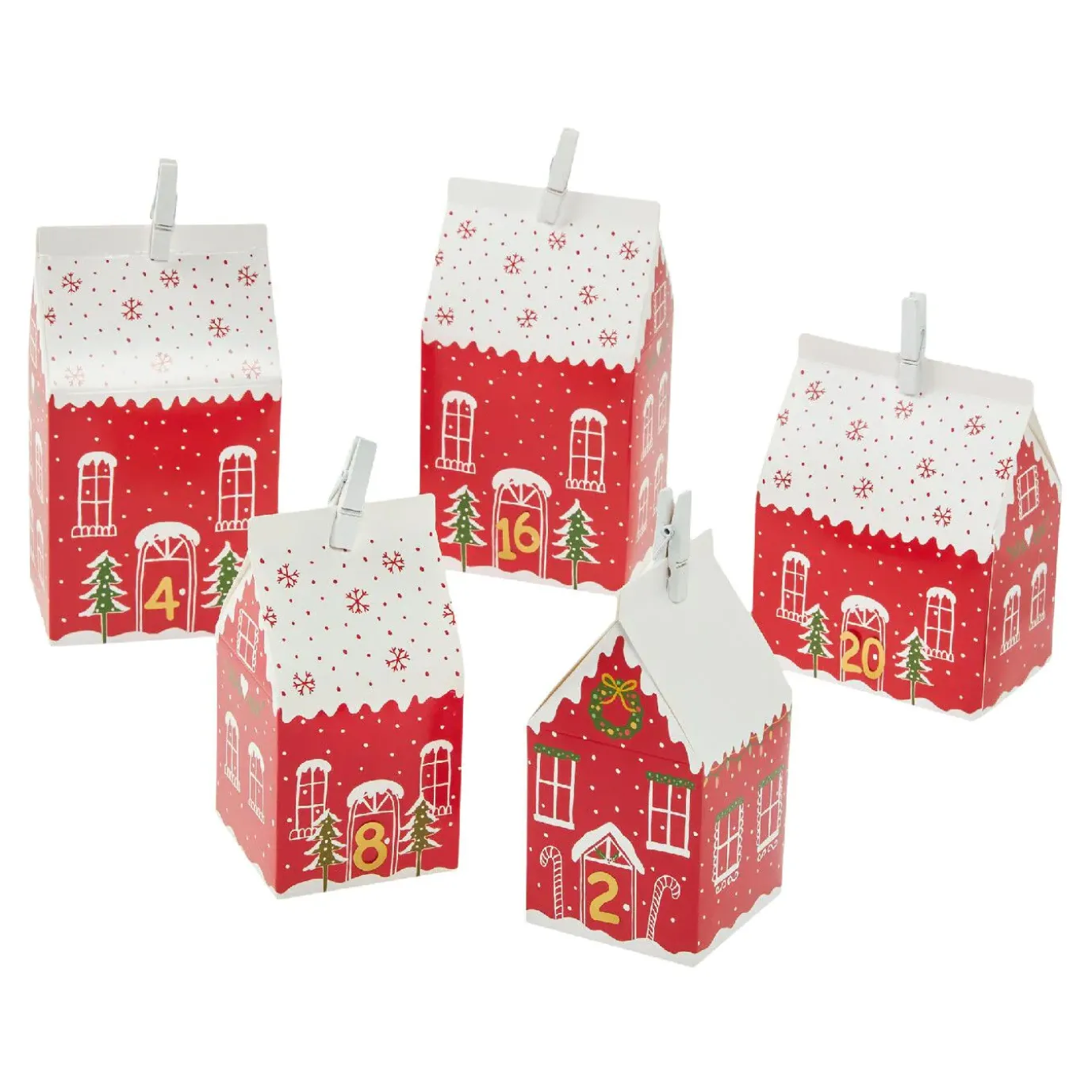 NANU-NANA Adventskalender-Set Haus, Rot