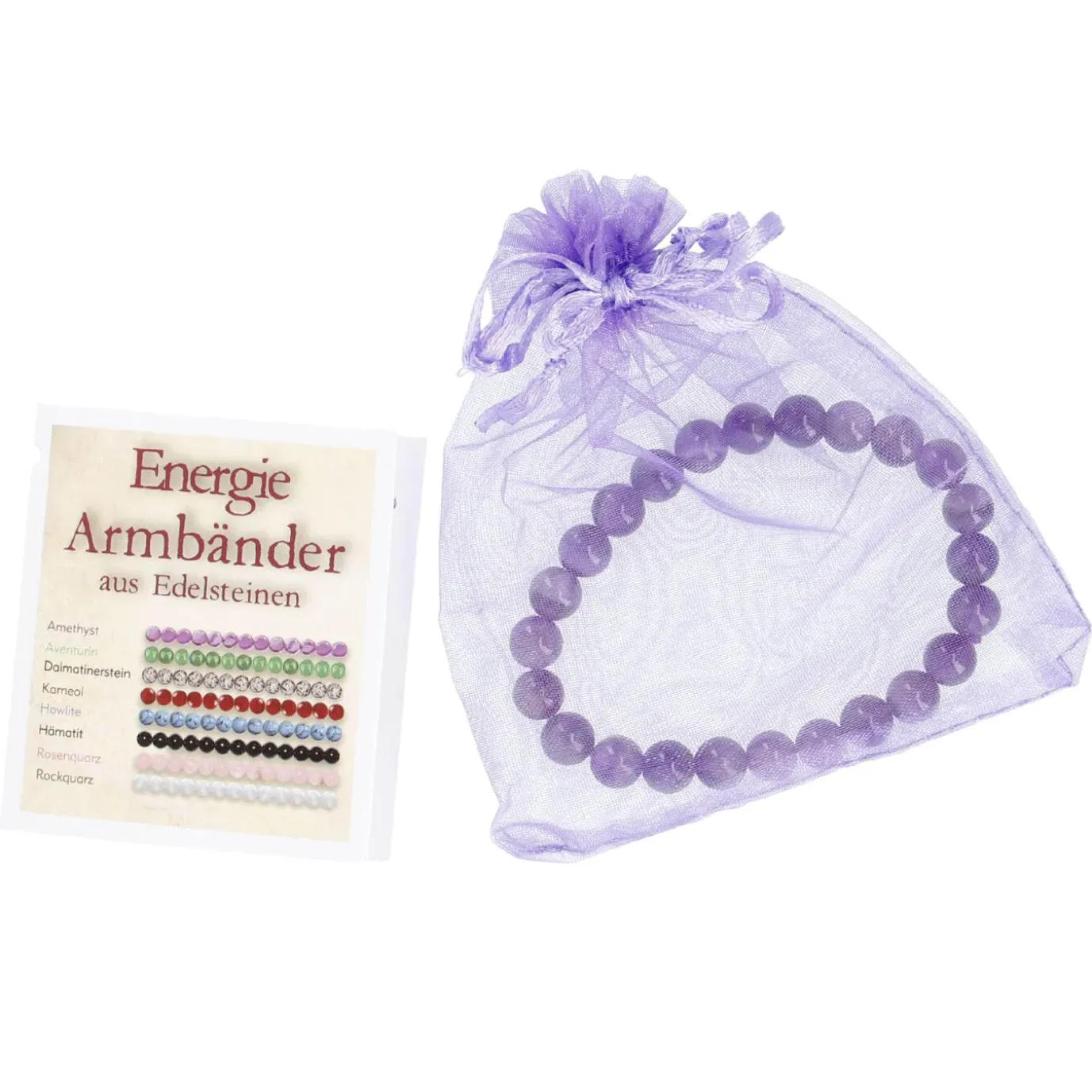 NANU-NANA Armband Edelstein-Energie, Amethyst/lila