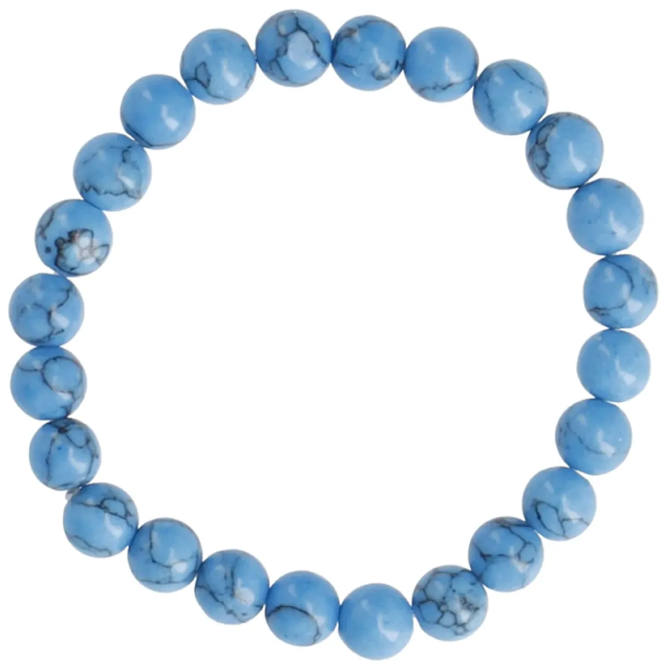 NANU-NANA Armband Edelstein-Energie, Howlite/blau