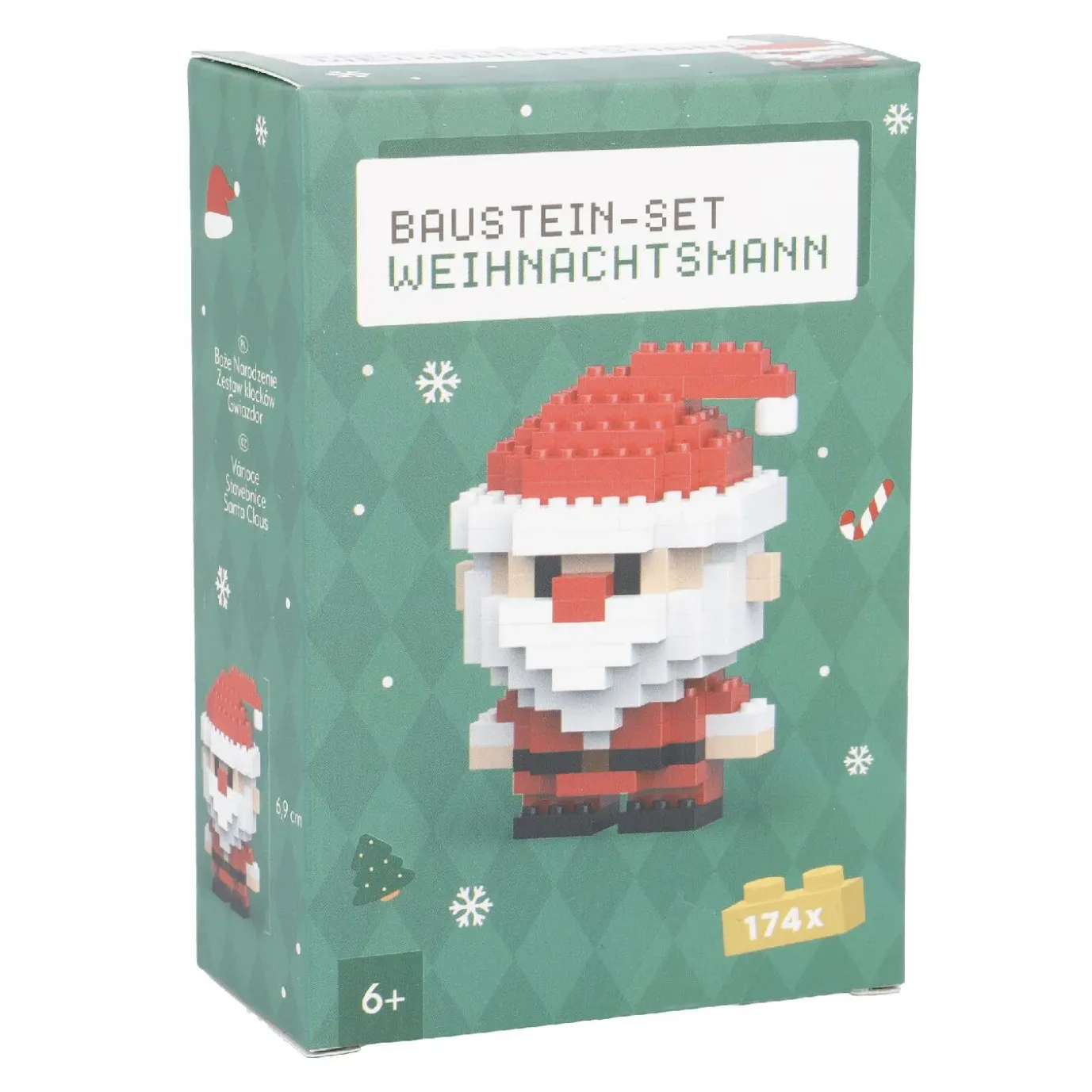 NANU-NANA Bausteine-Set 3D, Xmas/Weihnachtsmann, Klein