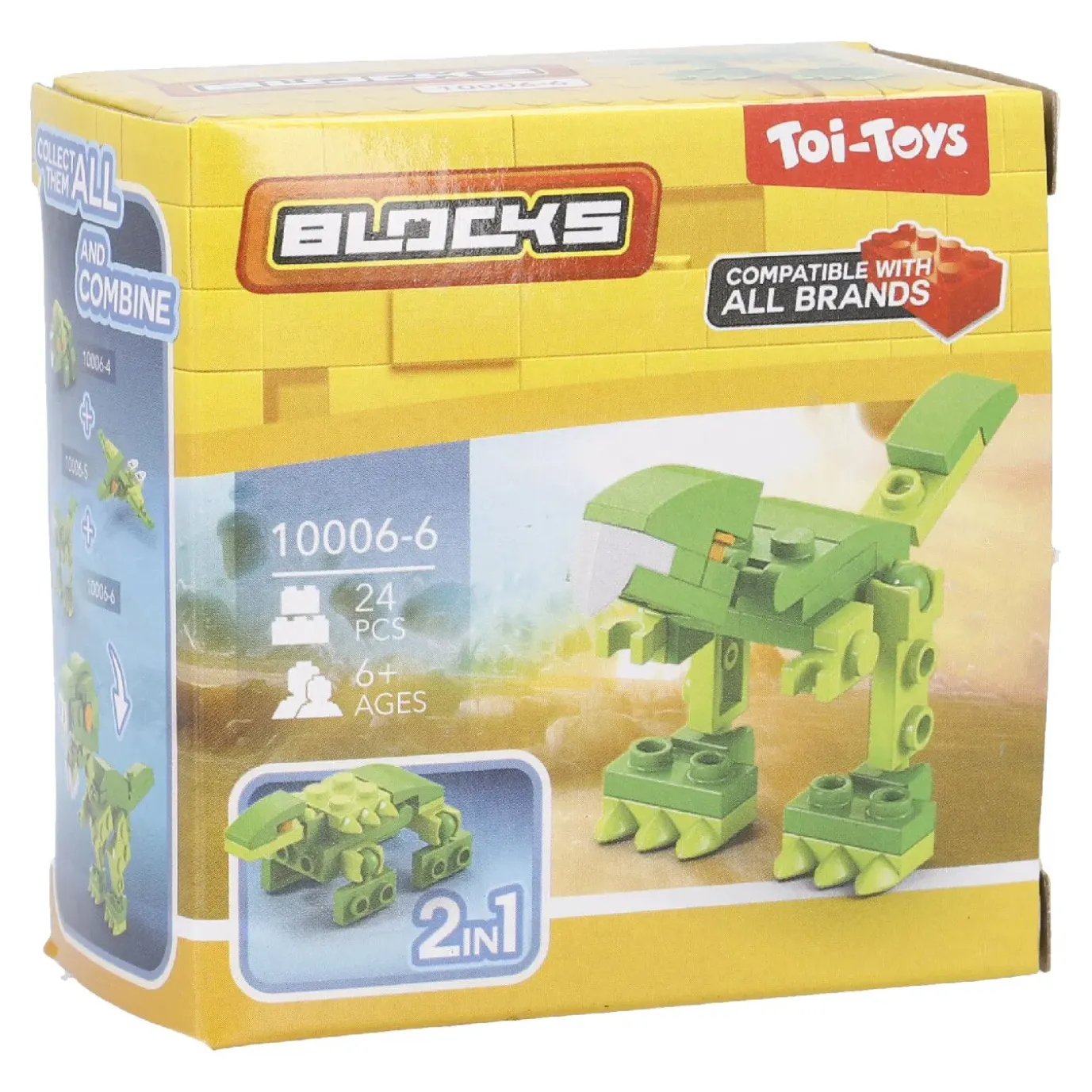 NANU-NANA Bausteine-Set Dino 2in1, 2 Bein