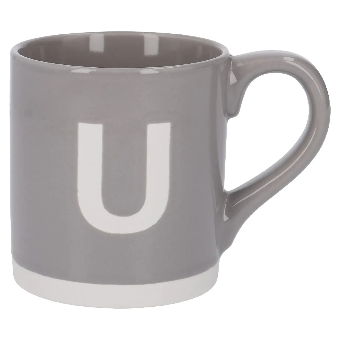 NANU-NANA Becher Buchstabe/Uni, U/grau, 440 Ml