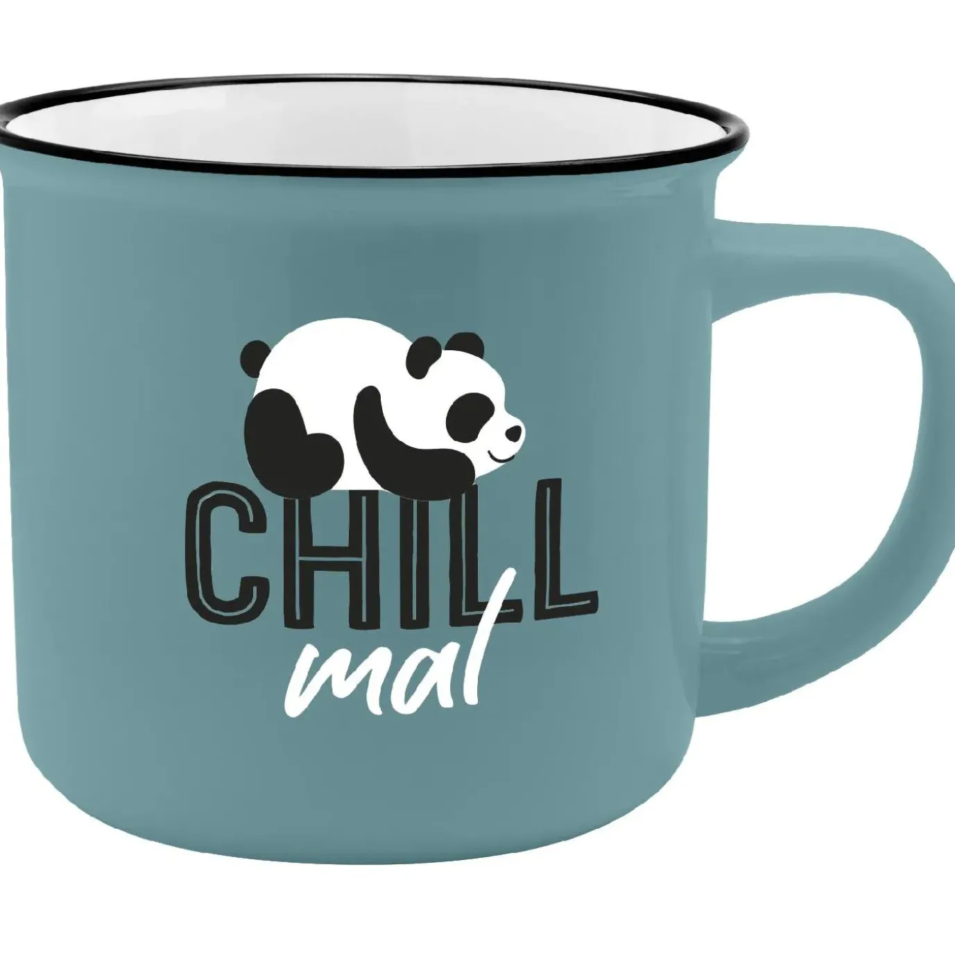 NANU-NANA Becher Emaille-Optik, Chill Mal, 350 Ml