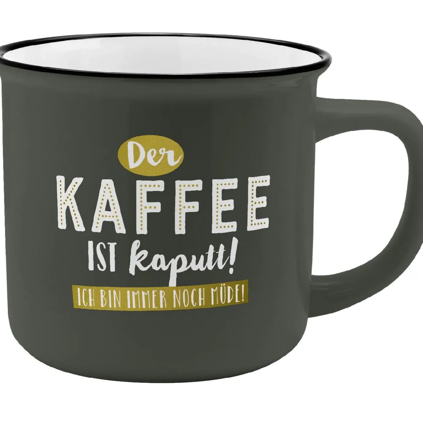 NANU-NANA Becher Emaille-Optik, Kaffee, 350 Ml