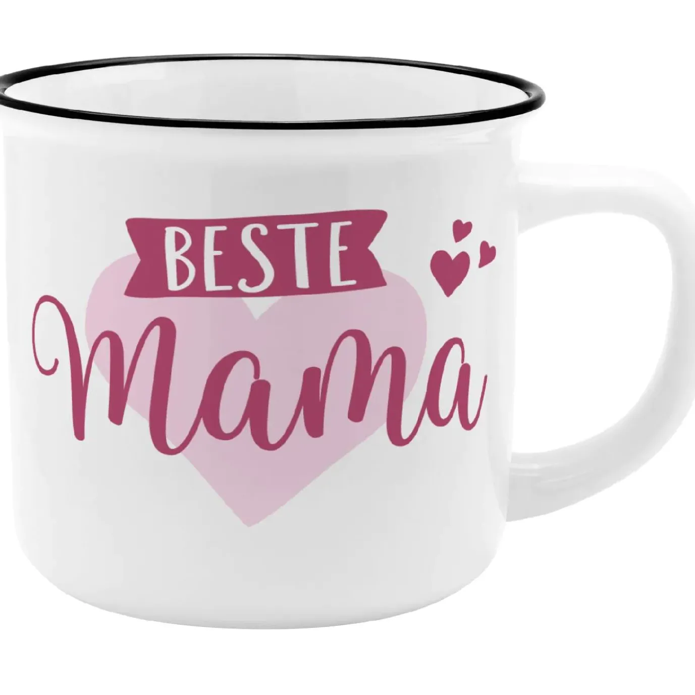 NANU-NANA Becher Emaille-Optik, Mama, 350 Ml