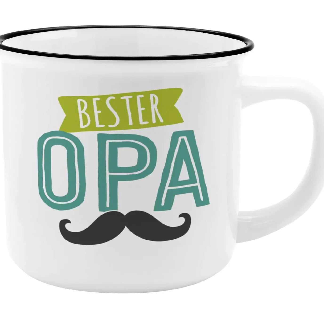 NANU-NANA Becher Emaille-Optik, Opa, 350 Ml