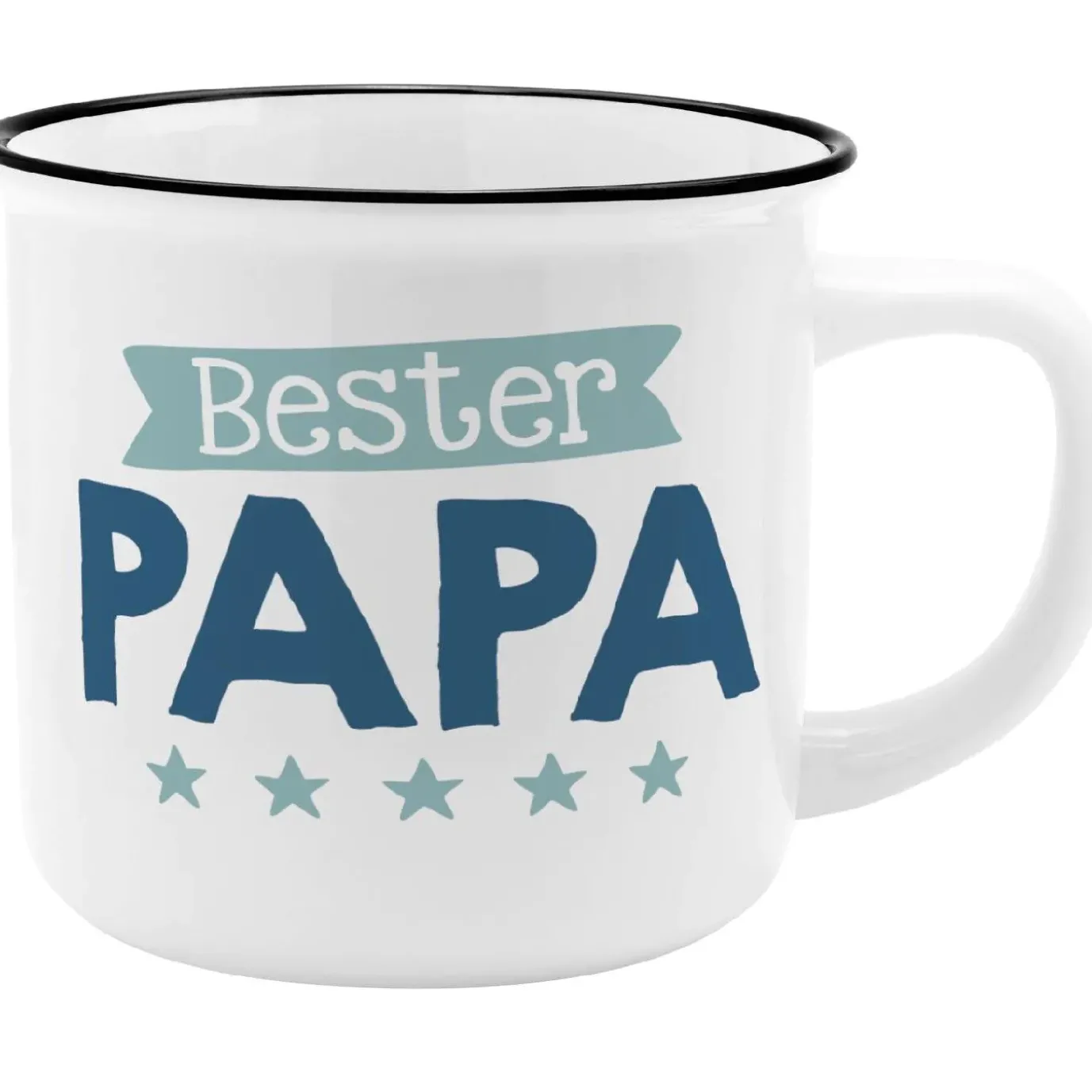 NANU-NANA Becher Emaille-Optik, Papa, 350 Ml