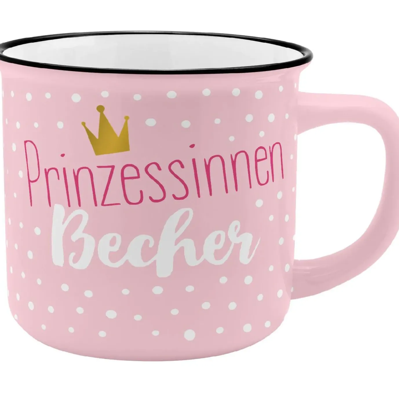 NANU-NANA Becher Emaille-Optik, Prinzessin, 350 Ml