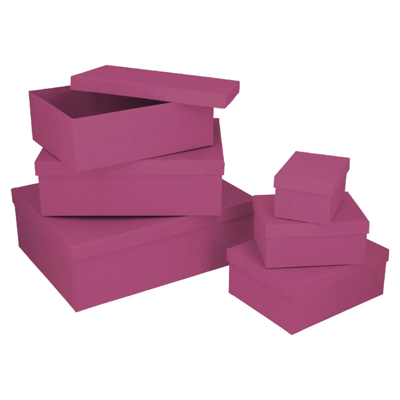 NANU-NANA 6er Set Geschenkkarton Uni, Pink