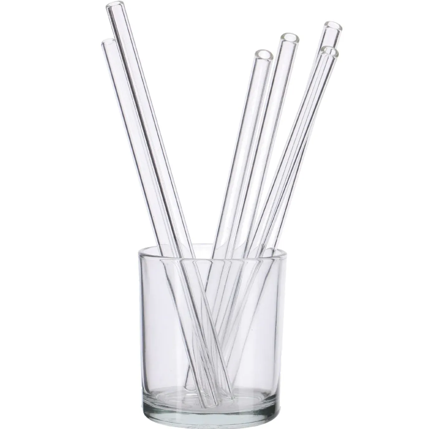 NANU-NANA 6er Set Glas-Strohhalme, 21 Cm