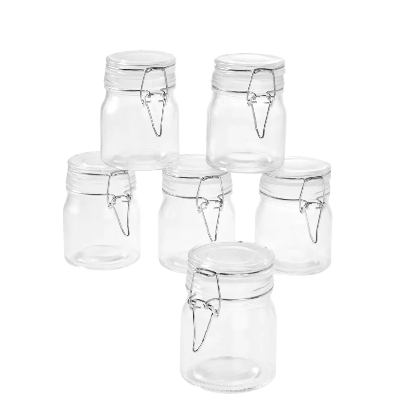 NANU-NANA 6er Set Vorratsglas Mit Bügelverschluss, 150 Ml