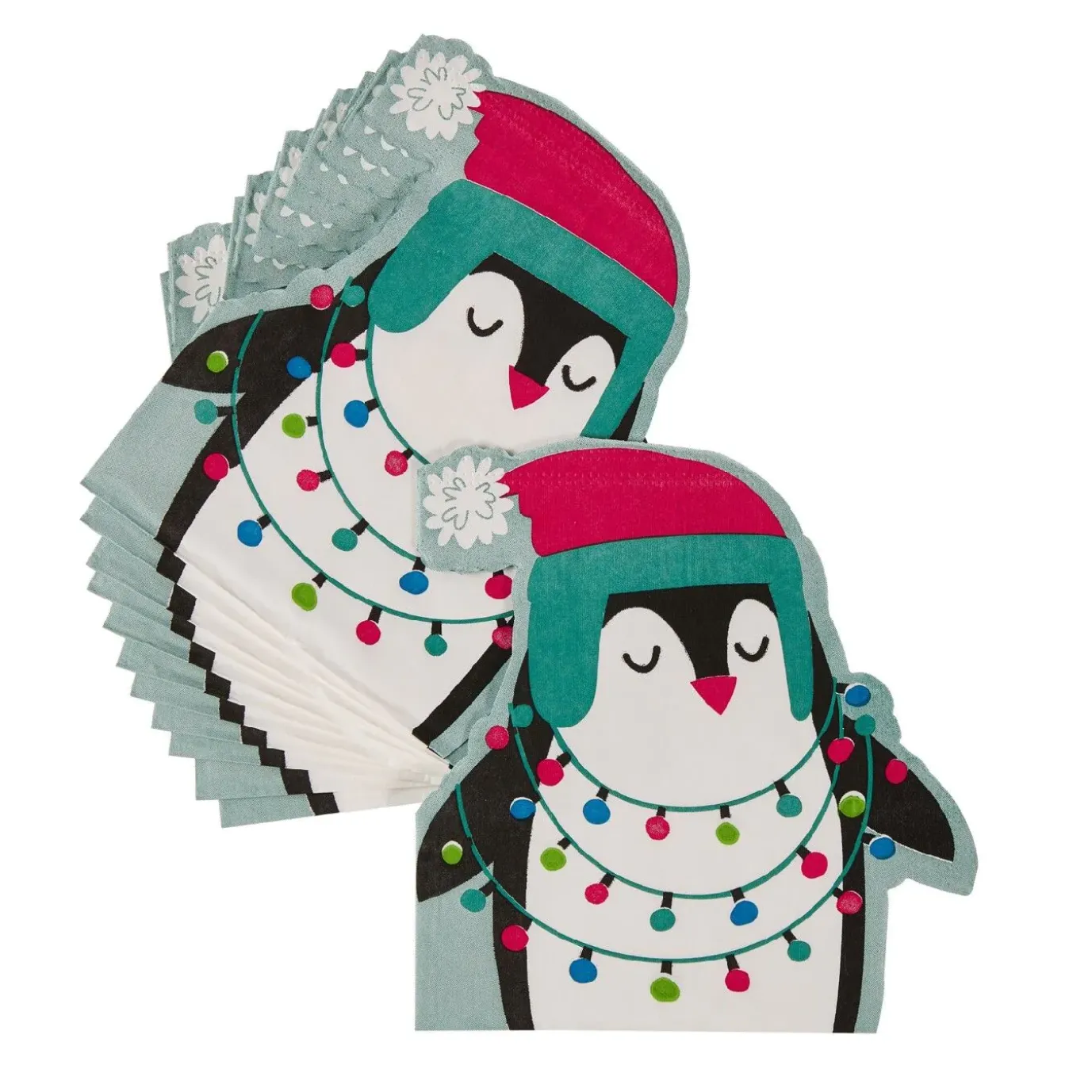 NANU-NANA Form-Serviette, Pinguin, 12 Stück