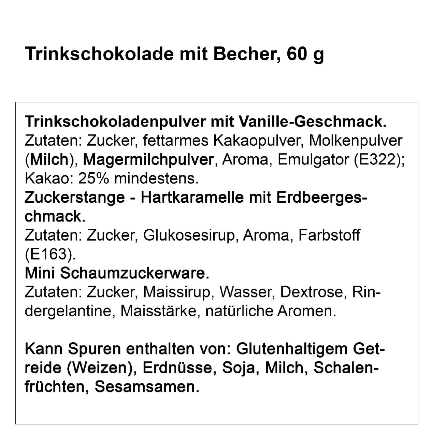 NANU-NANA Geschenk-Set Trinkschokolade + Becher, Haus/Lichterkette