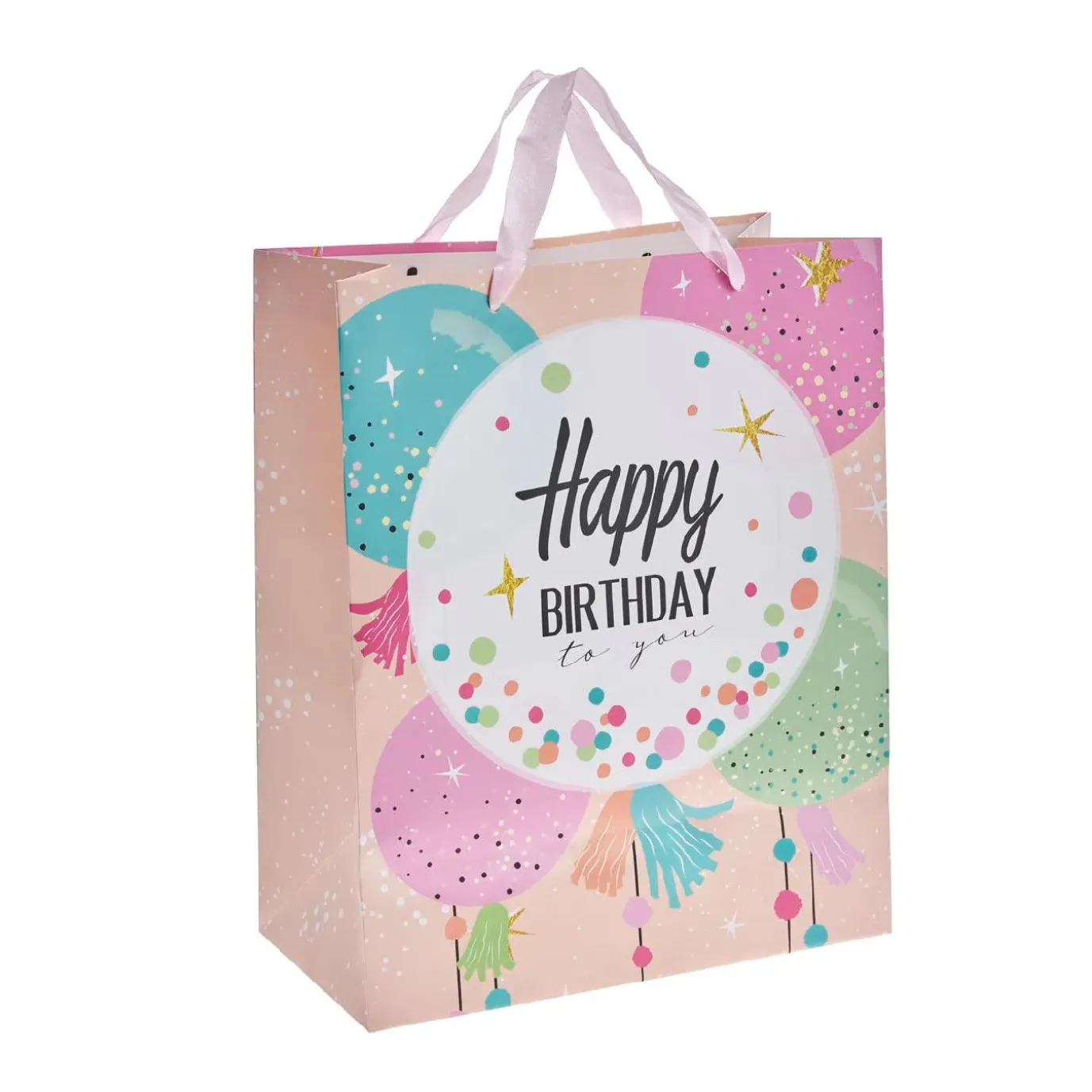 NANU-NANA Geschenktüte Geburtstag, Happy Birthday, 27 X 33 Cm