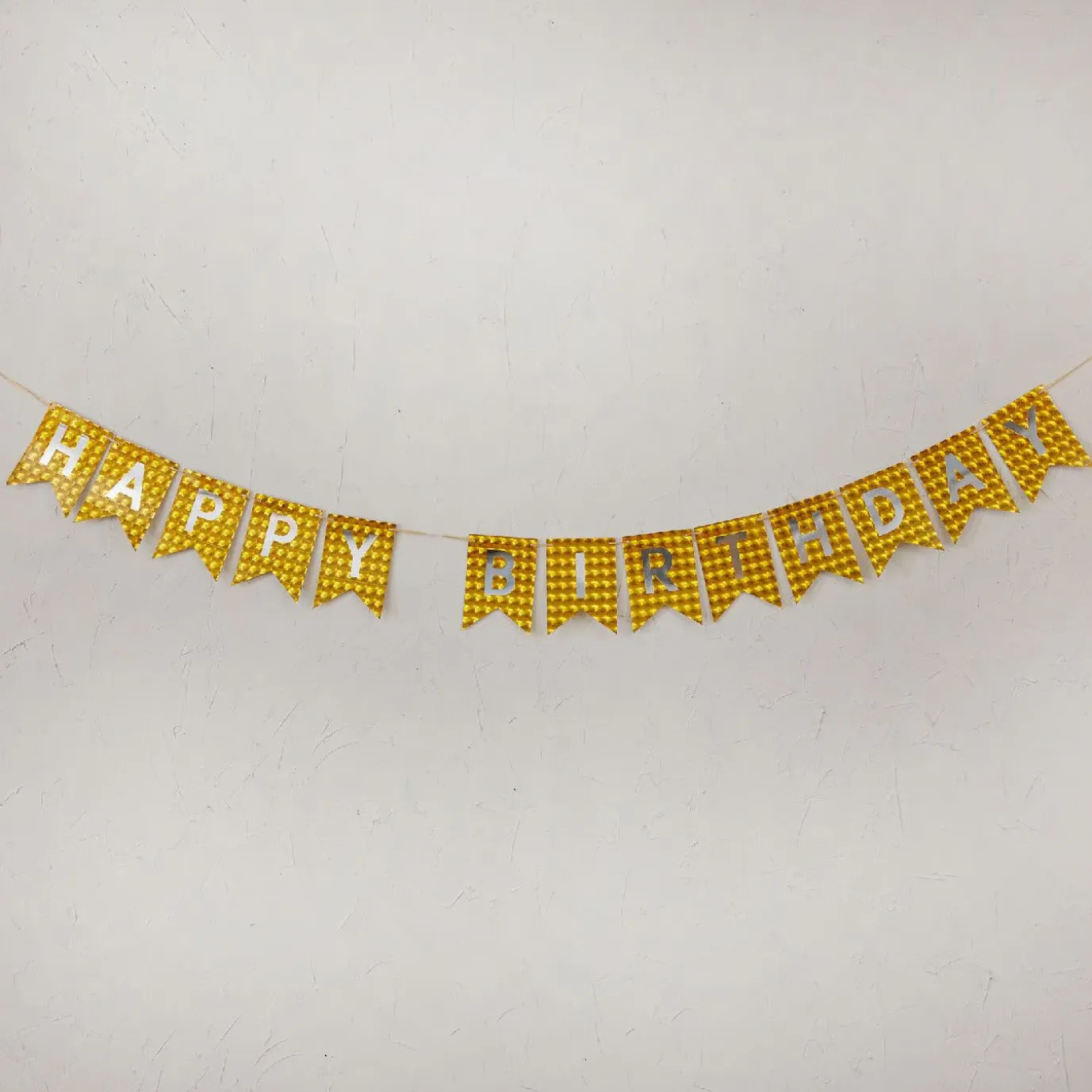 NANU-NANA Girlande Happy Birthday, Holo/gold, 4 Meter