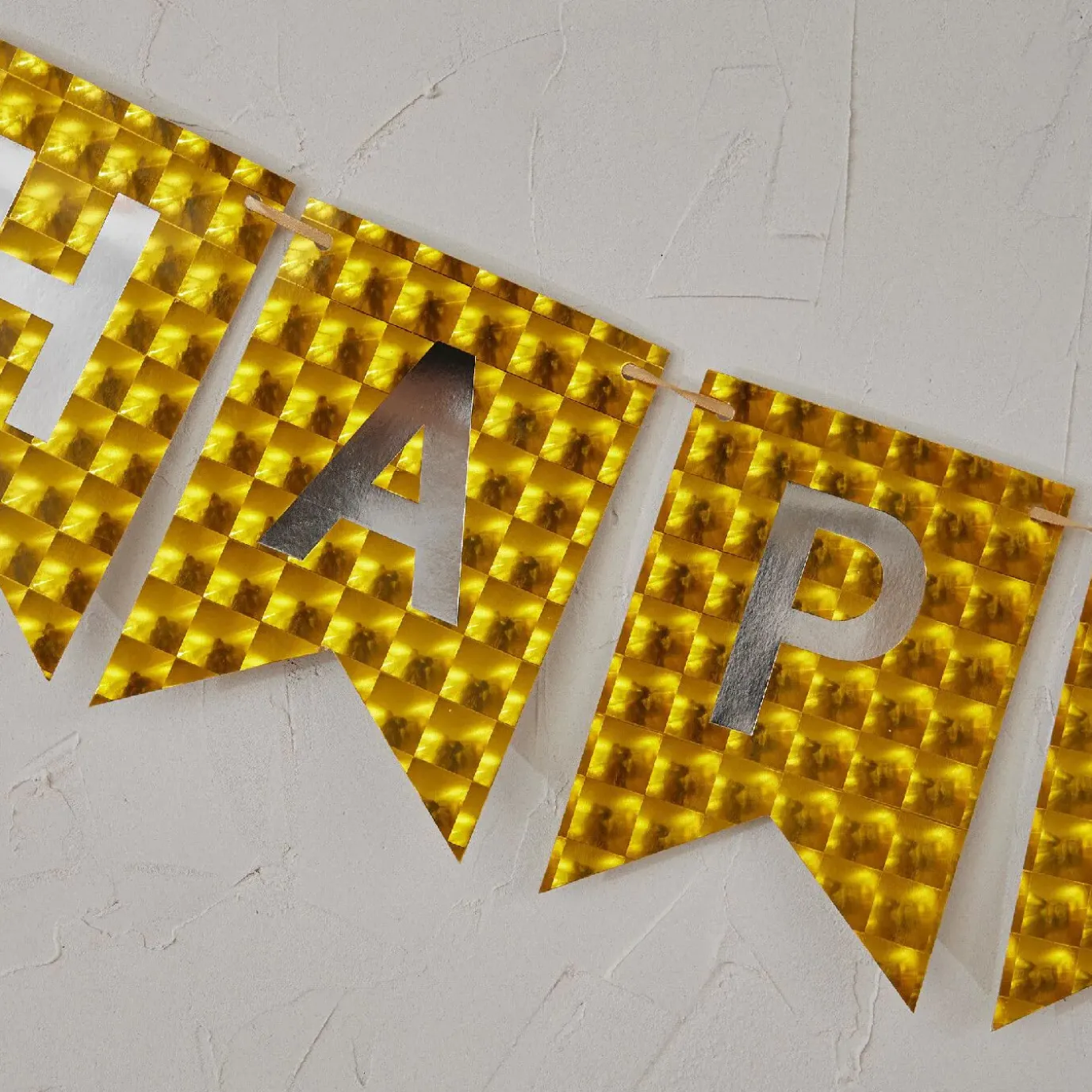 NANU-NANA Girlande Happy Birthday, Holo/gold, 4 Meter