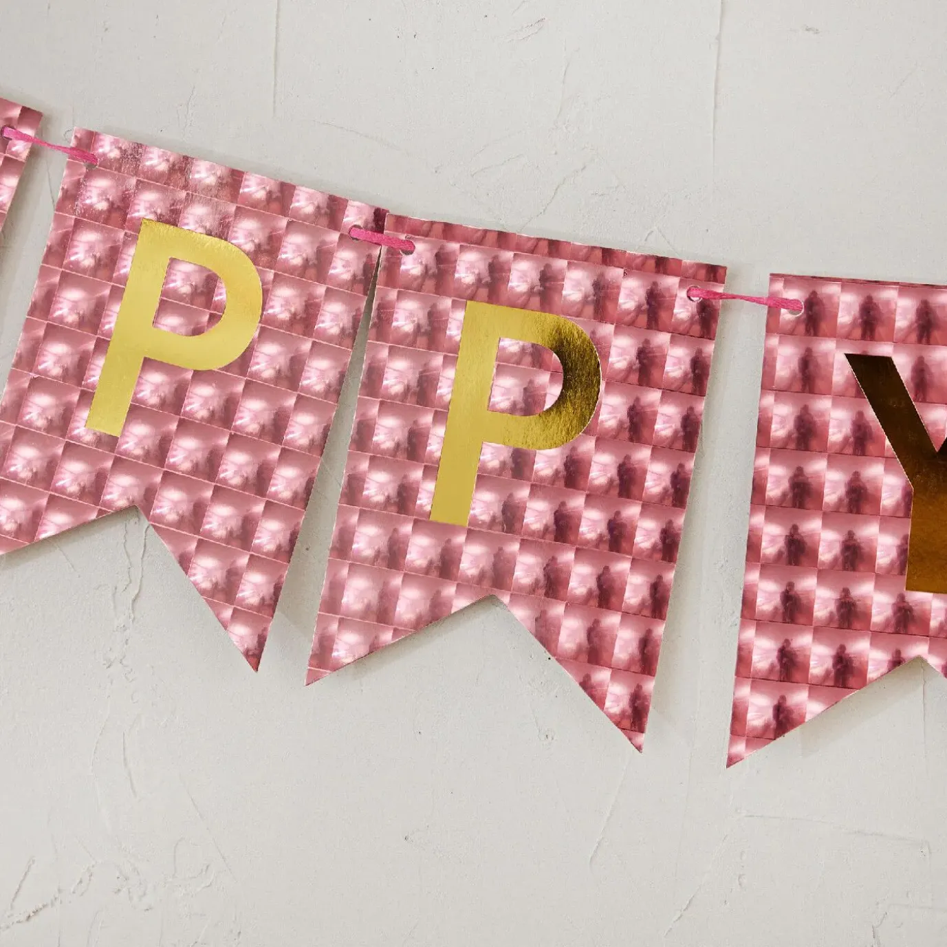 NANU-NANA Girlande Happy Birthday, Holo/rot, 4 Meter