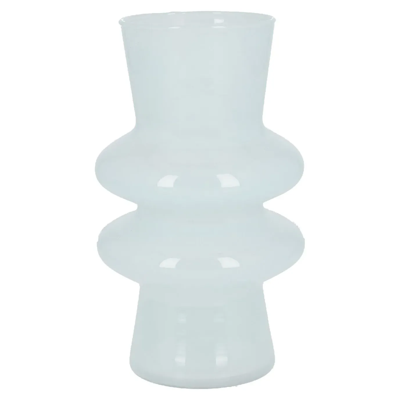 NANU-NANA Glas-Vase Ringe, Doppel-Ring/mint, 20 Cm