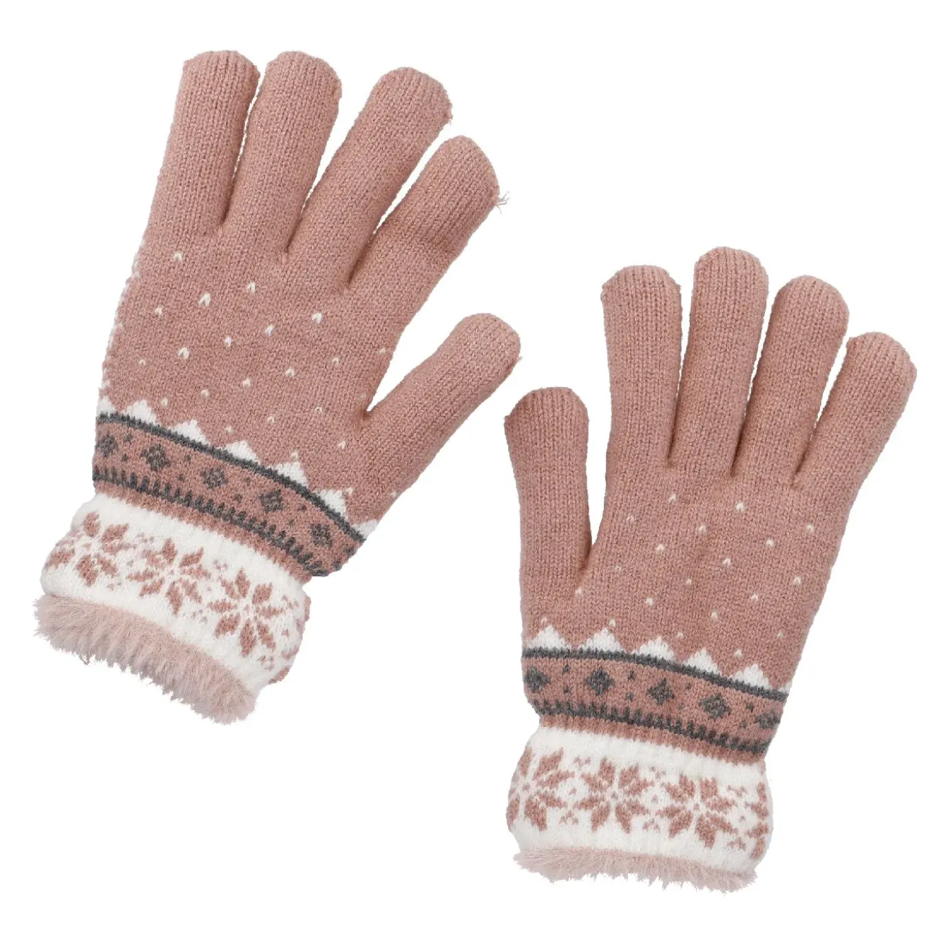 NANU-NANA Handschuhe Schneeflocke, Rosa