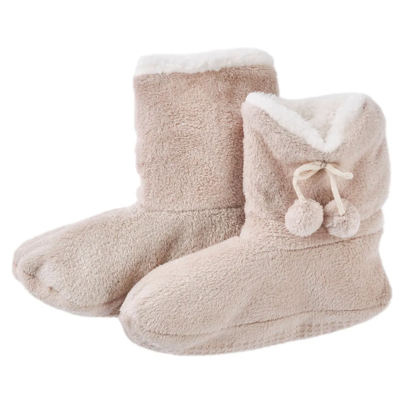 NANU-NANA Hausschuhe Bootie, Uni/beige, Größe 37-39