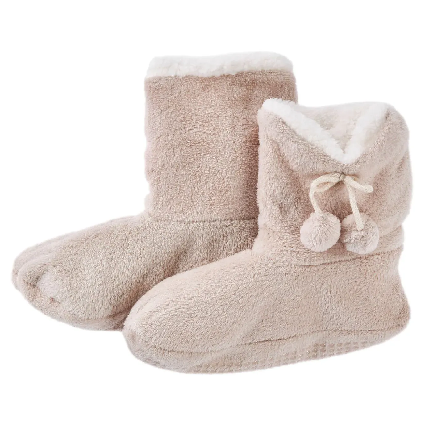 NANU-NANA Hausschuhe Bootie, Uni/beige, Größe 40-42