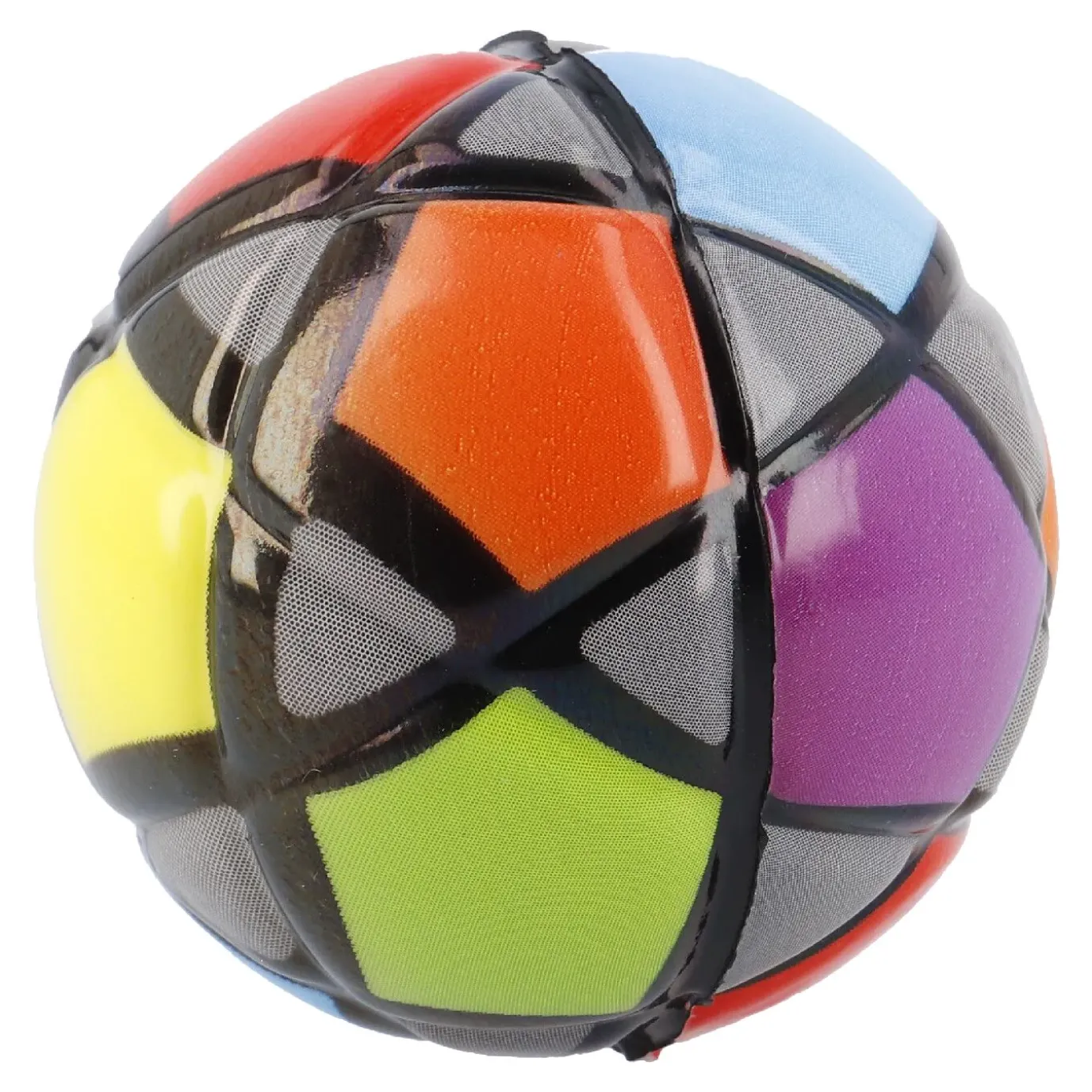 NANU-NANA High Bounce Ball, Bunt/schwarz, 6 Cm