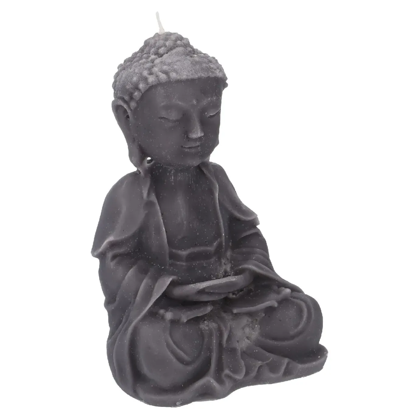 NANU-NANA Kerze Buddha, Dunkelgrau, 23 Cm