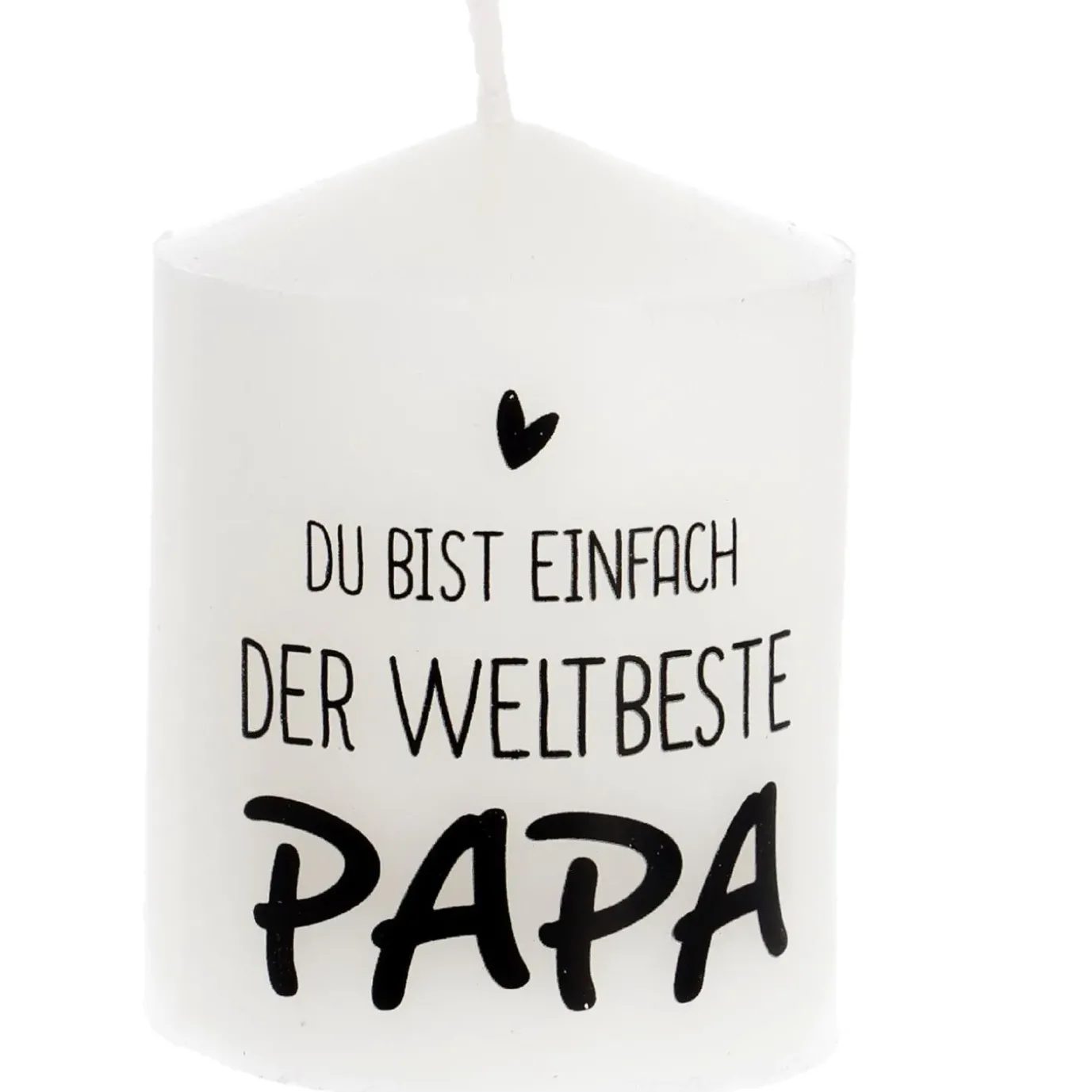 NANU-NANA Kerze Spruch, Bester Papa, 6 X 8 Cm