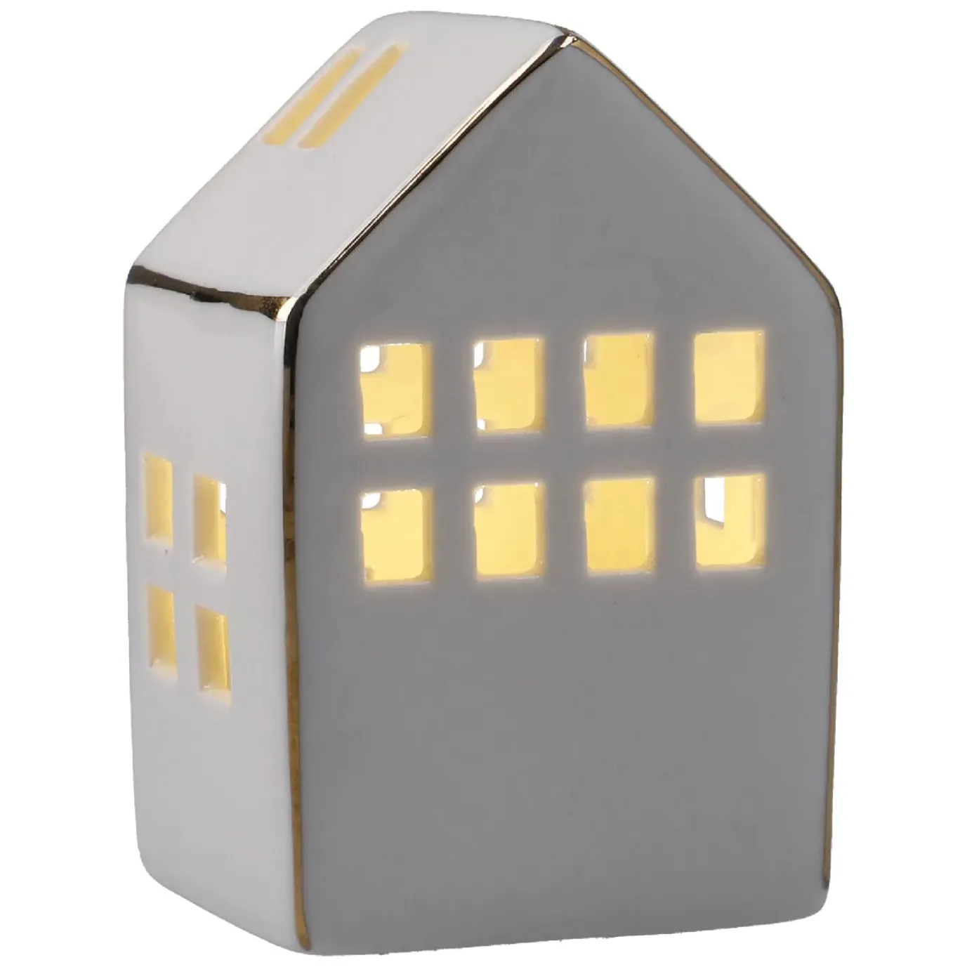 NANU-NANA LED-Haus Mit Goldrand, 9.5 Cm