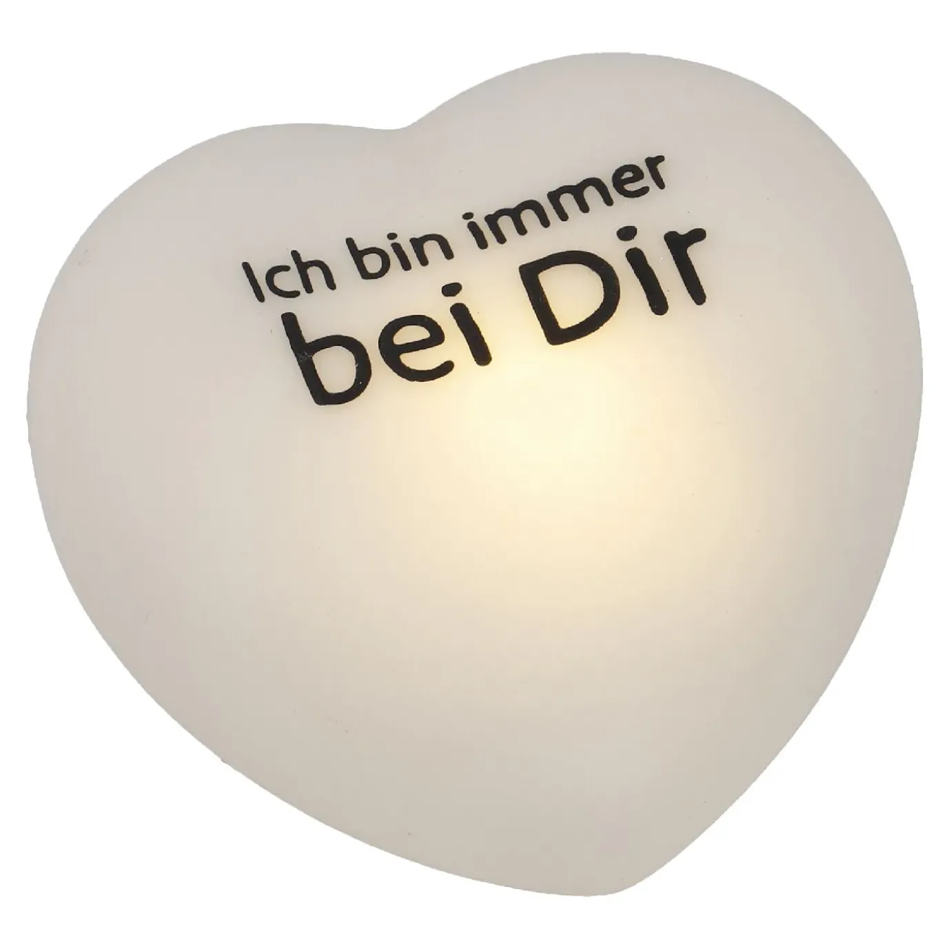 NANU-NANA LED-Herz Mit Spruch, Bei Dir, Weiß