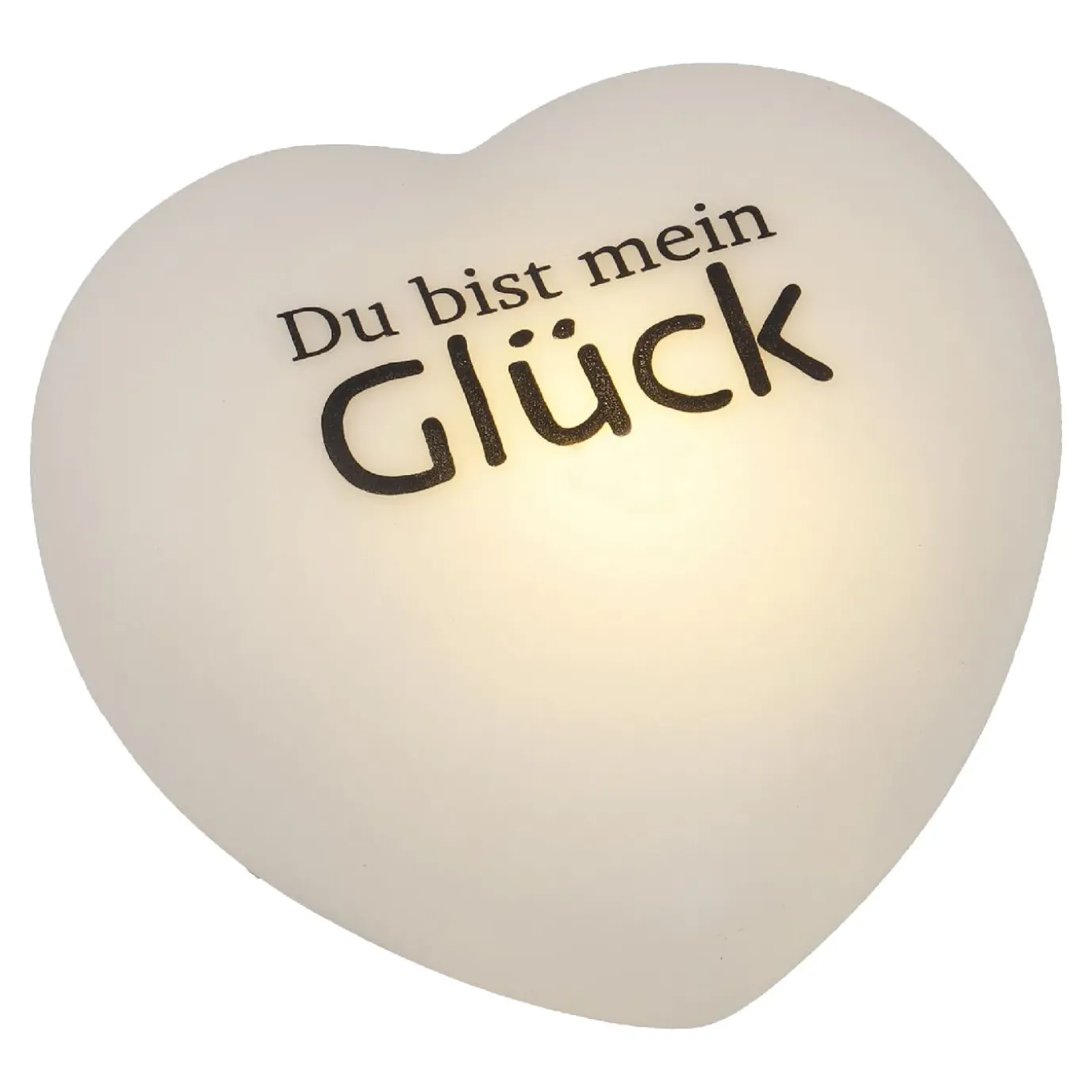 NANU-NANA LED-Herz Mit Spruch, Mein Glück, Weiß