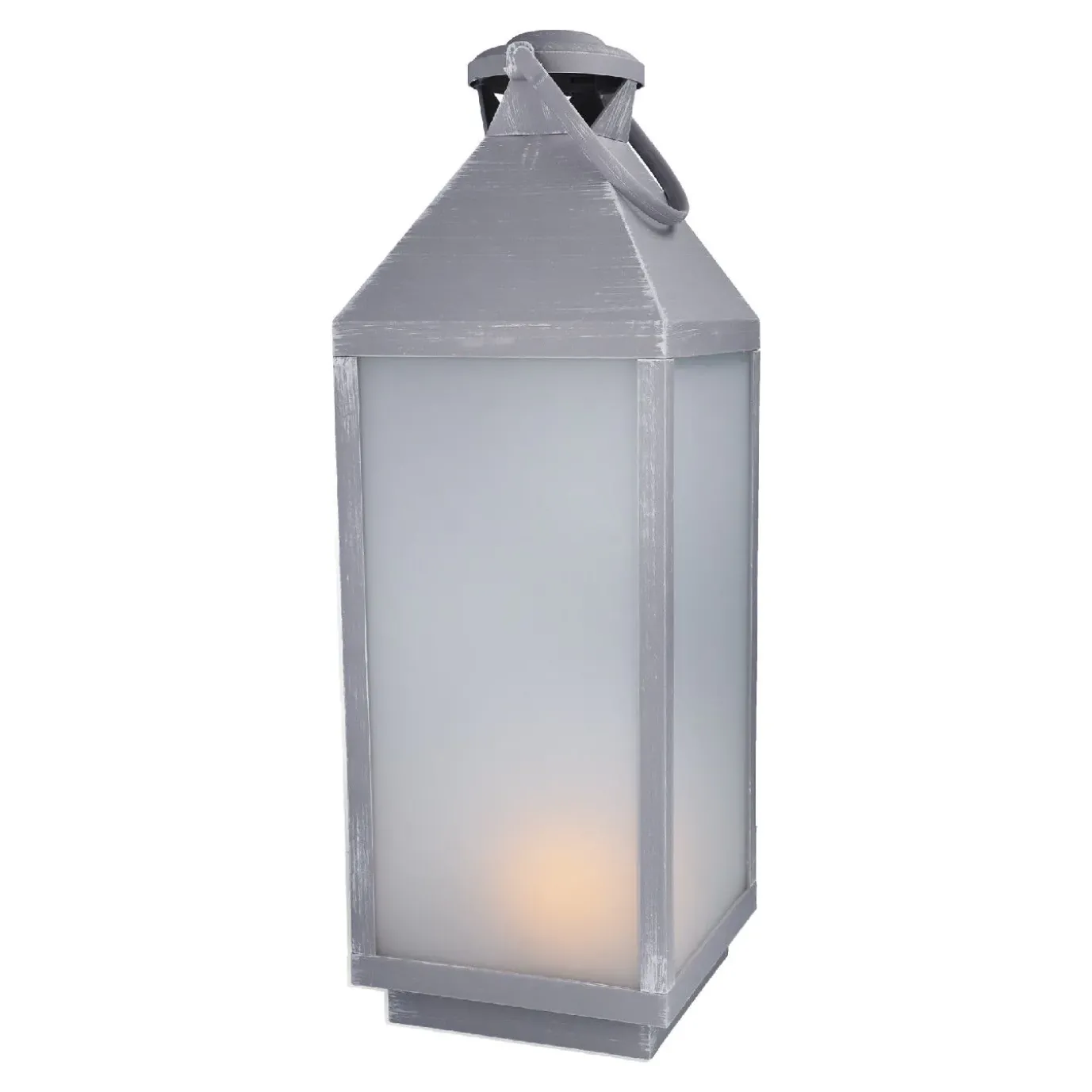 NANU-NANA LED-Laterne Outdoor, Grau-gewischt, 60 Cm