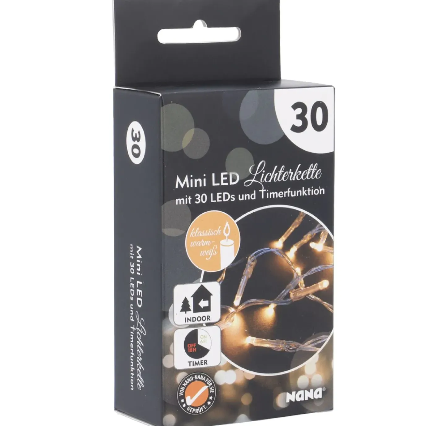 NANU-NANA LED-Lichterkette Mini Mit Timer, 30er