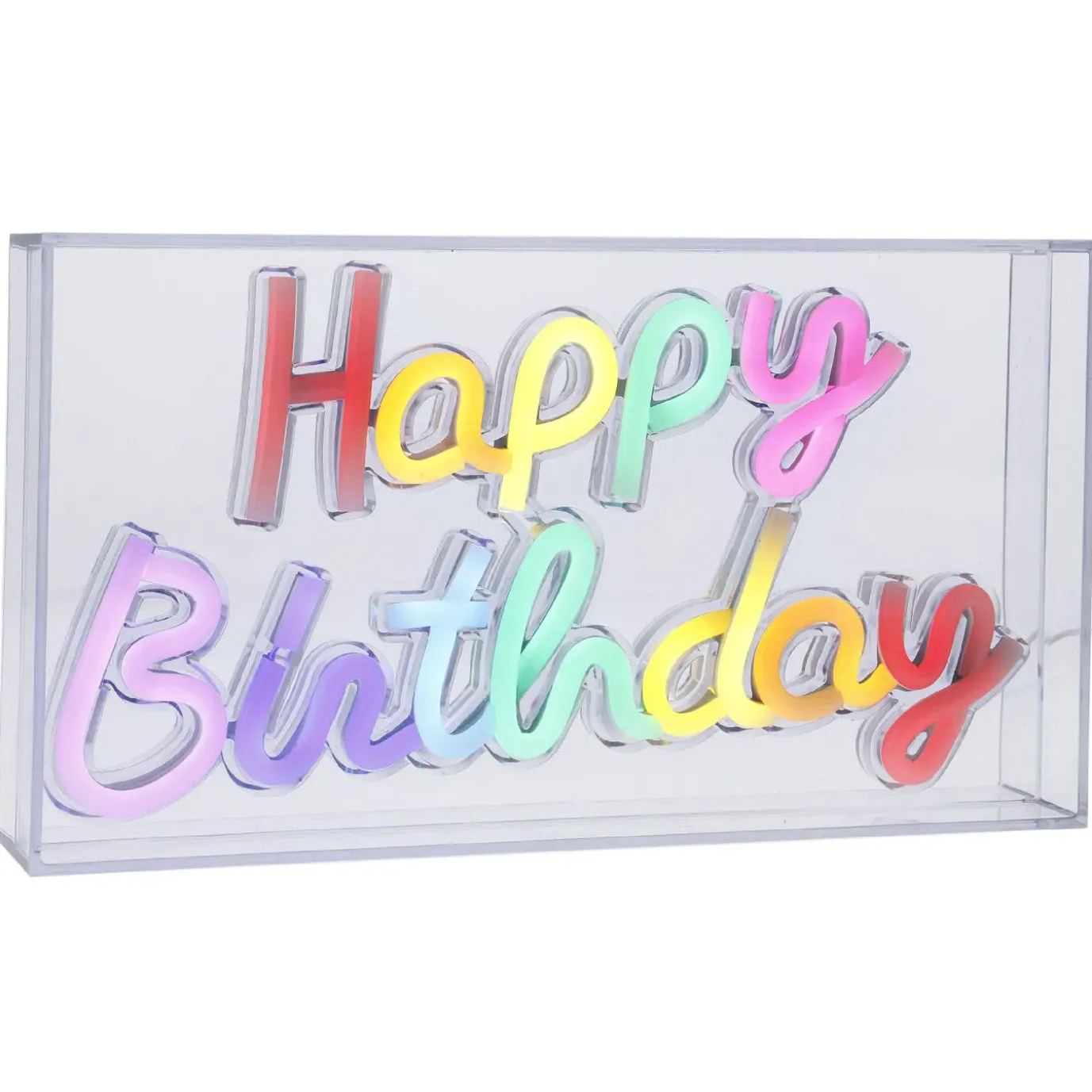 NANU-NANA Lichtbox Neon, Happy Birthday, 23 Cm