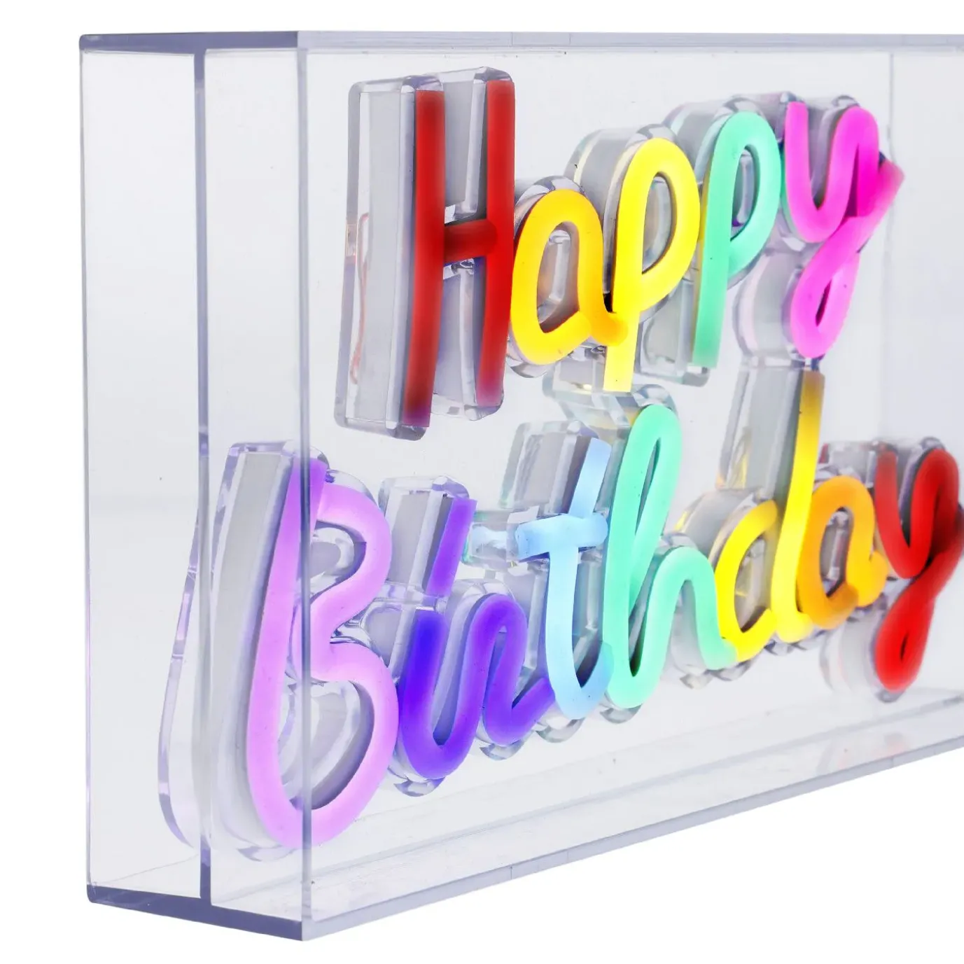 NANU-NANA Lichtbox Neon, Happy Birthday, 23 Cm