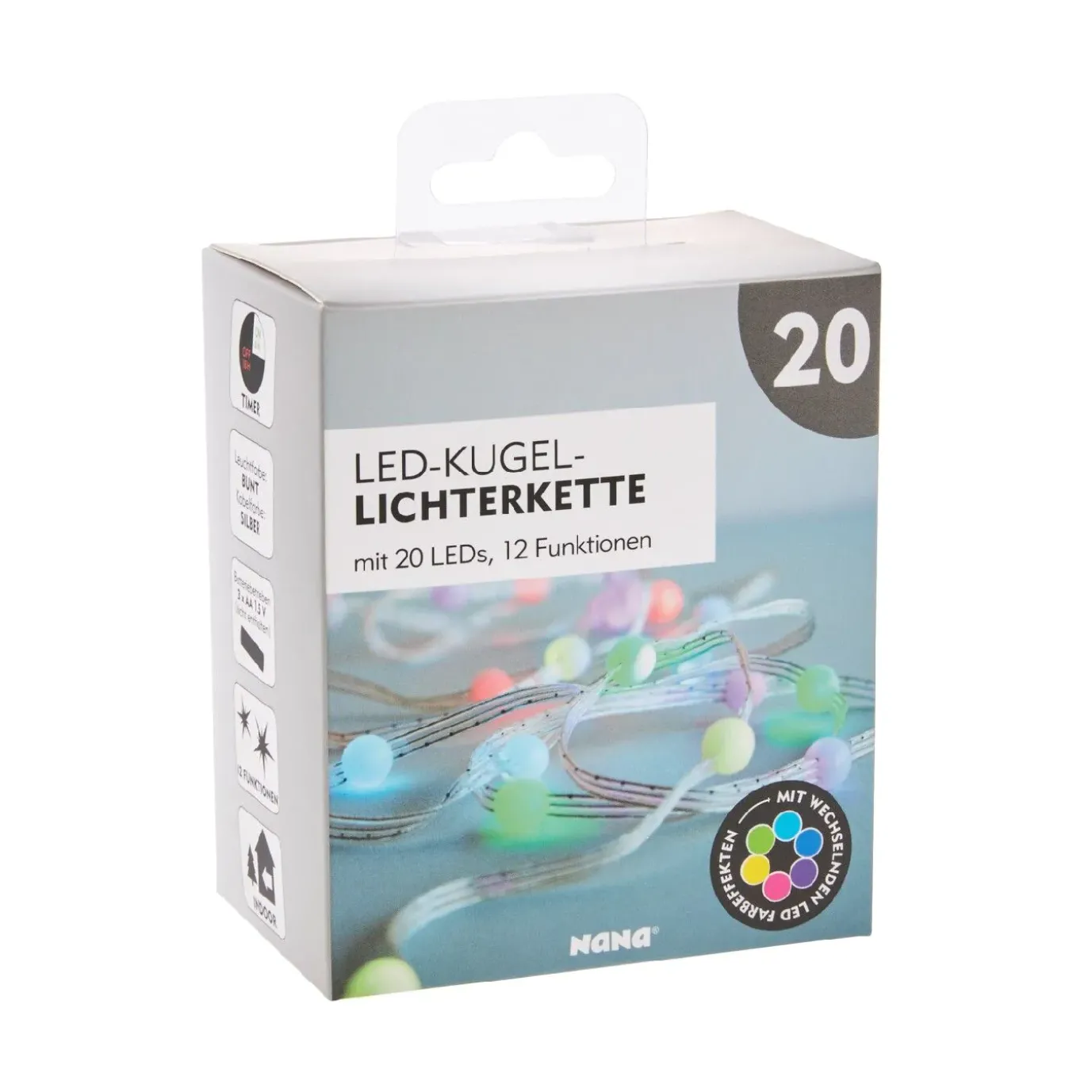 NANU-NANA Lichterkette Funktion, RGB, 20er