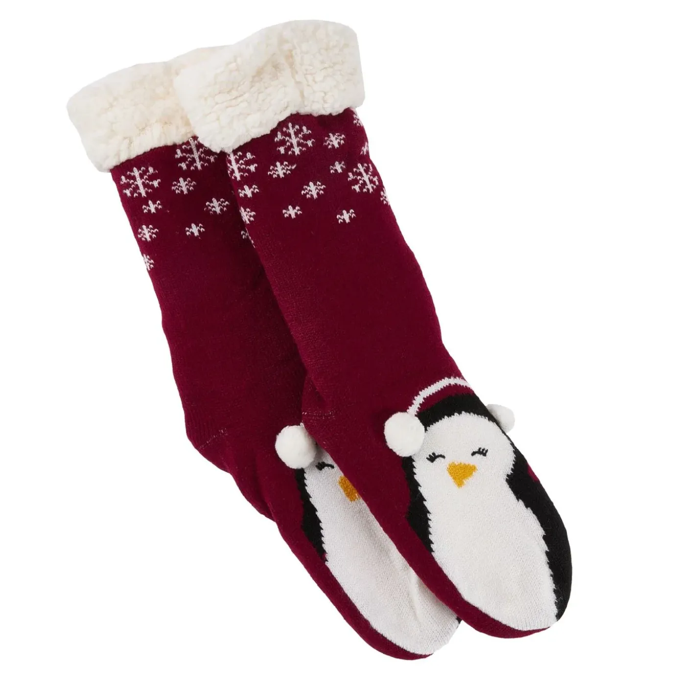 NANU-NANA Norweger Socken Xmas, Pinguin/rot, Größe 35-42