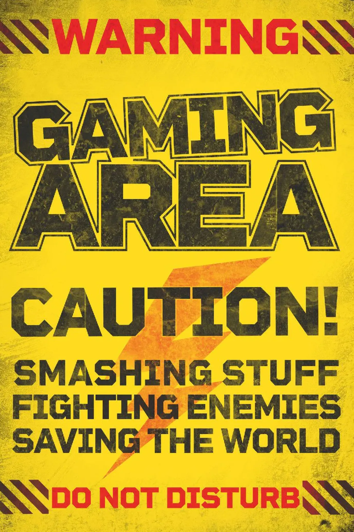 NANU-NANA Poster Caution Gaming Area, Nr. 189