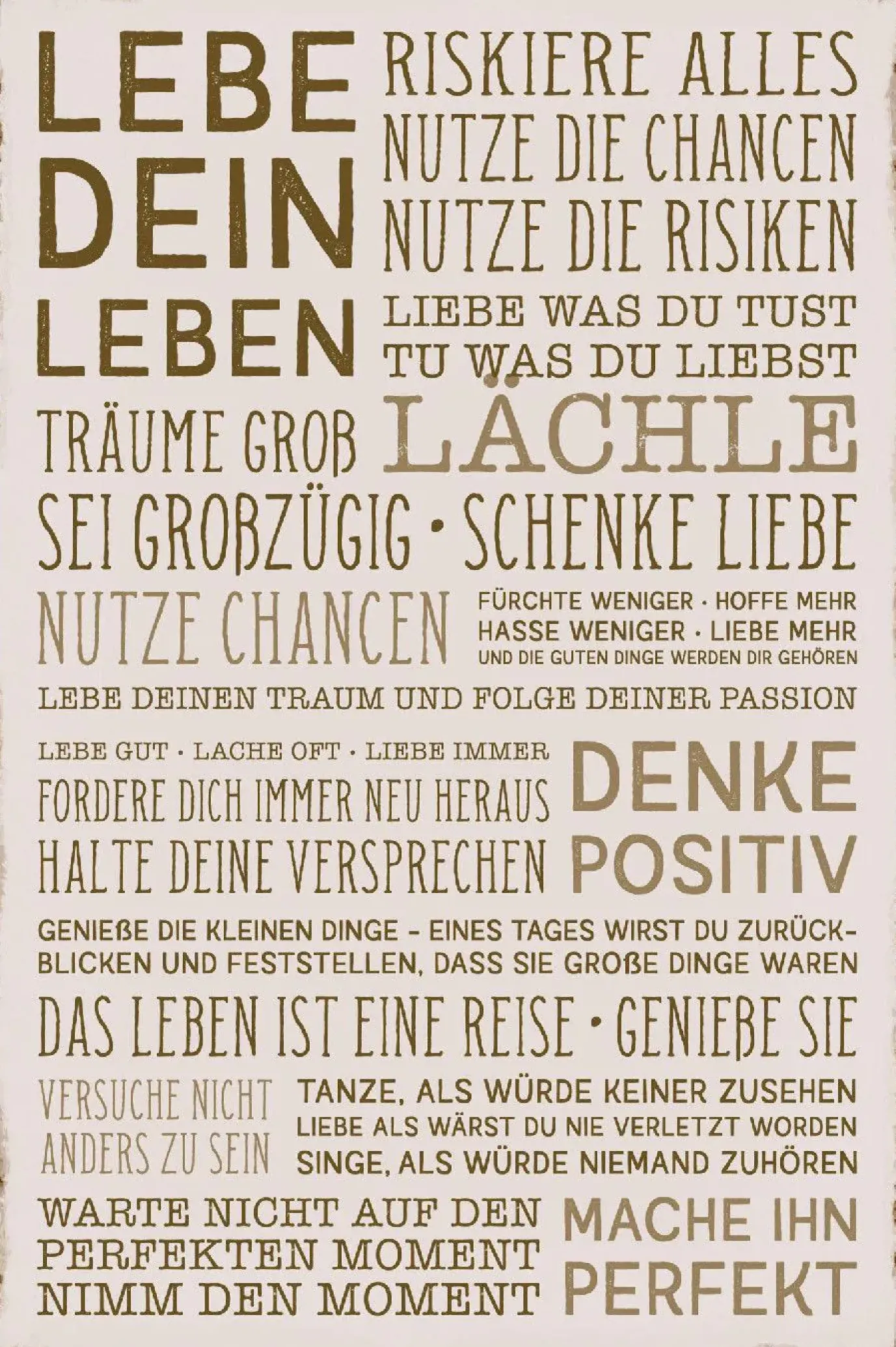 NANU-NANA Poster Du Lebst Nur Einmal, Nr. 60