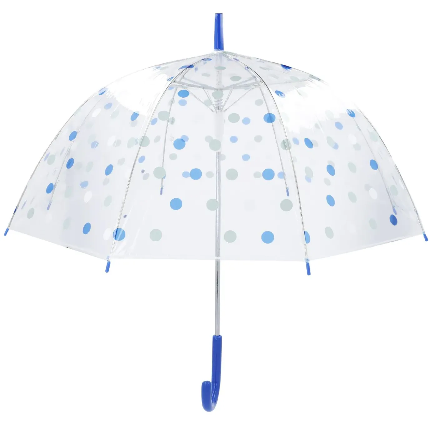 NANU-NANA Regenschirm Transparent, Dots, Blau, 82 Cm