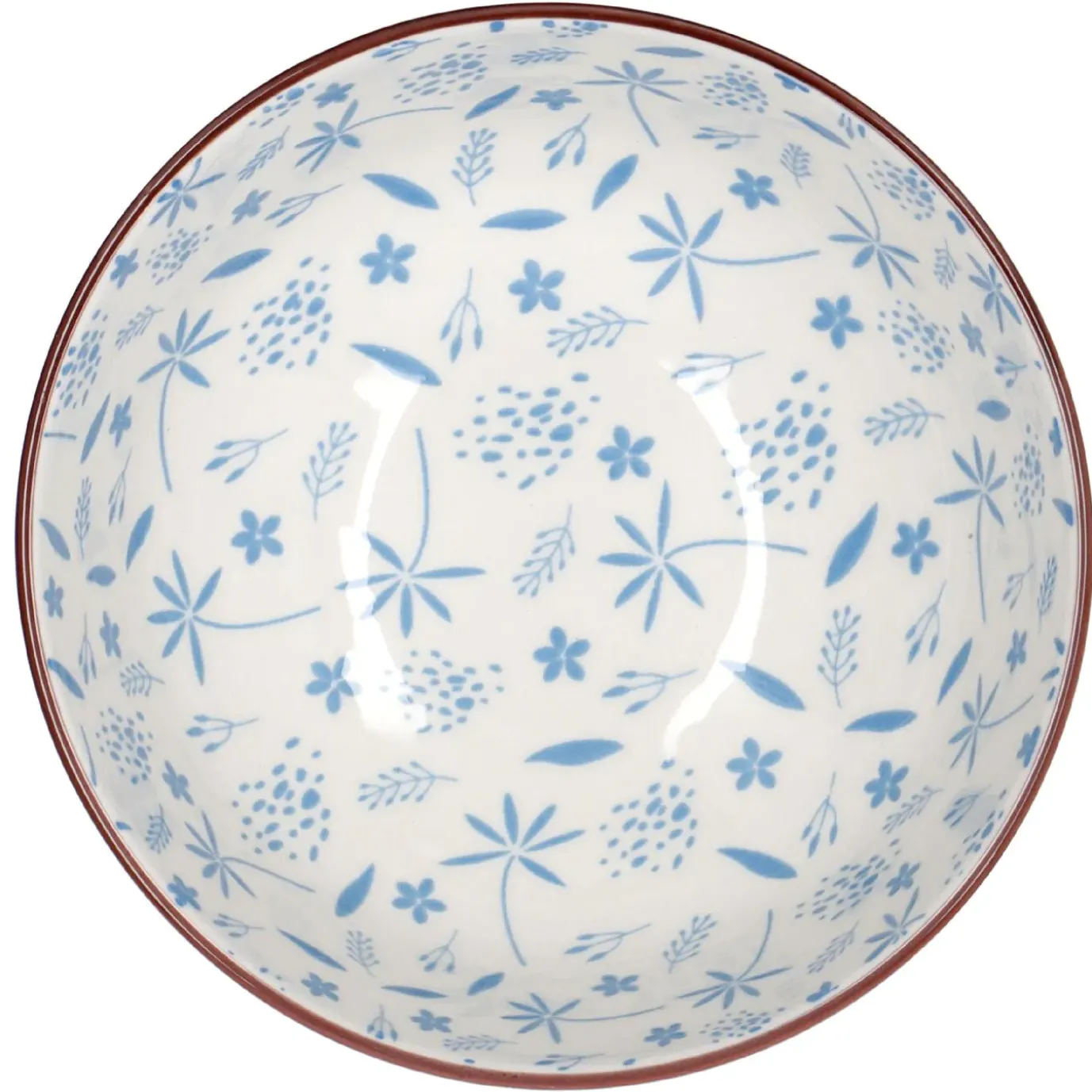 NANU-NANA Schale China, 680 Ml, Blau, Gräser, 15 Cm