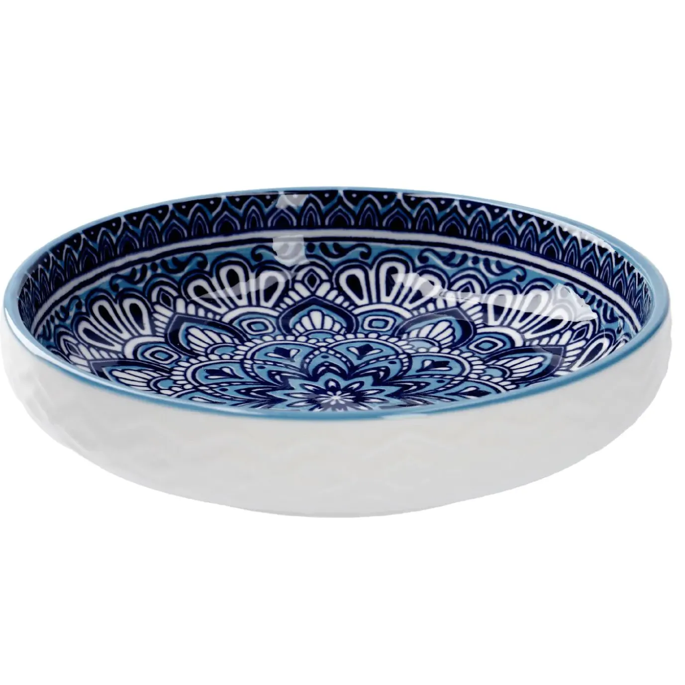 NANU-NANA Schale China, Flach, Blau/hellblau, 15 Cm