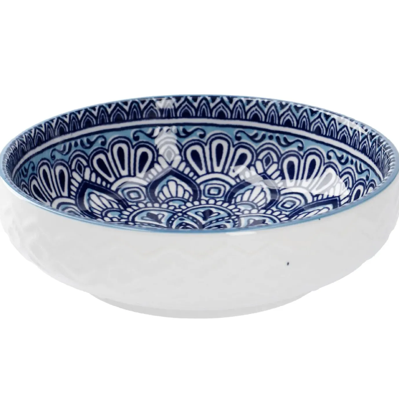 NANU-NANA Schale China, Flach, Blau/hellblau, 12 Cm