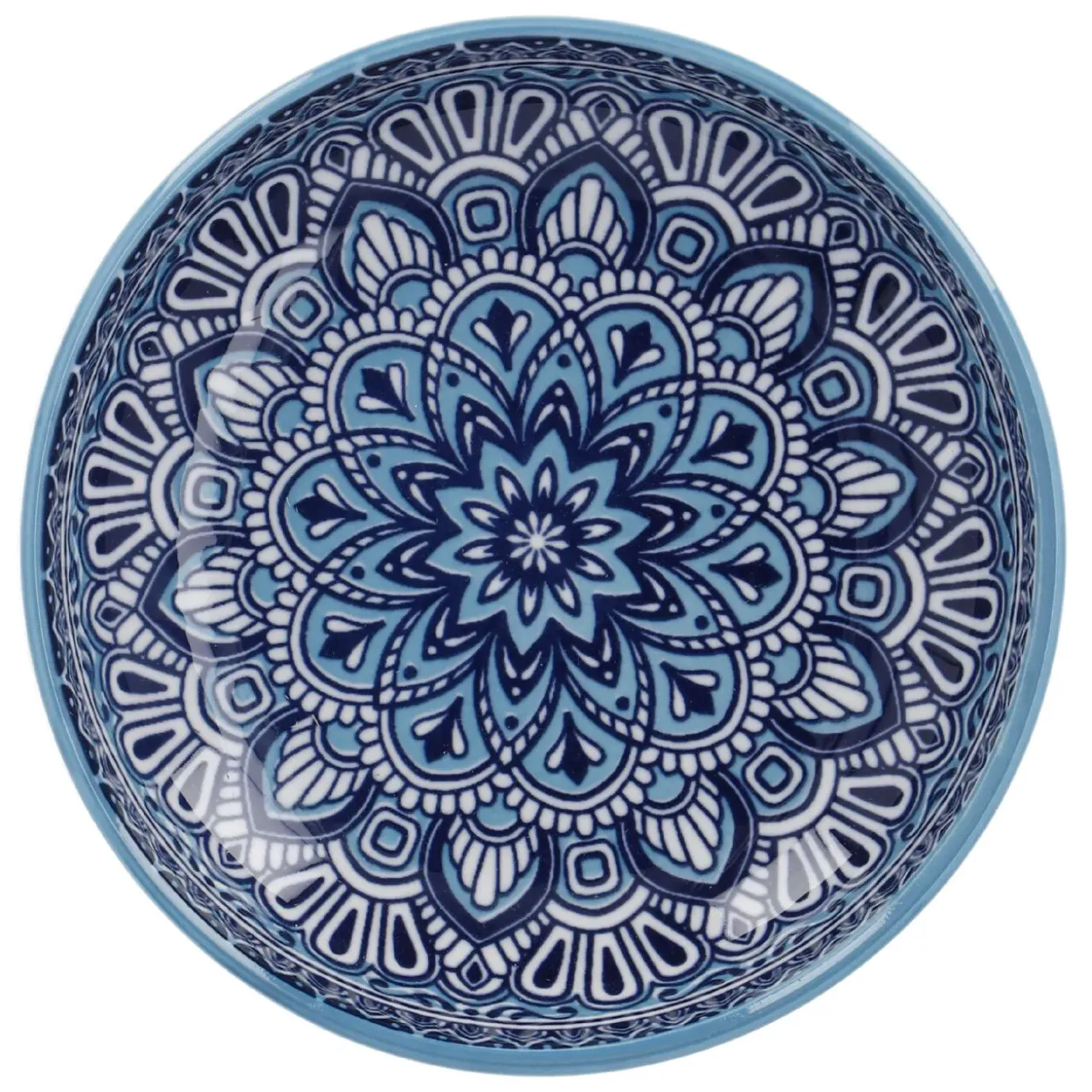 NANU-NANA Schale China, Flach, Blau/hellblau, 15 Cm