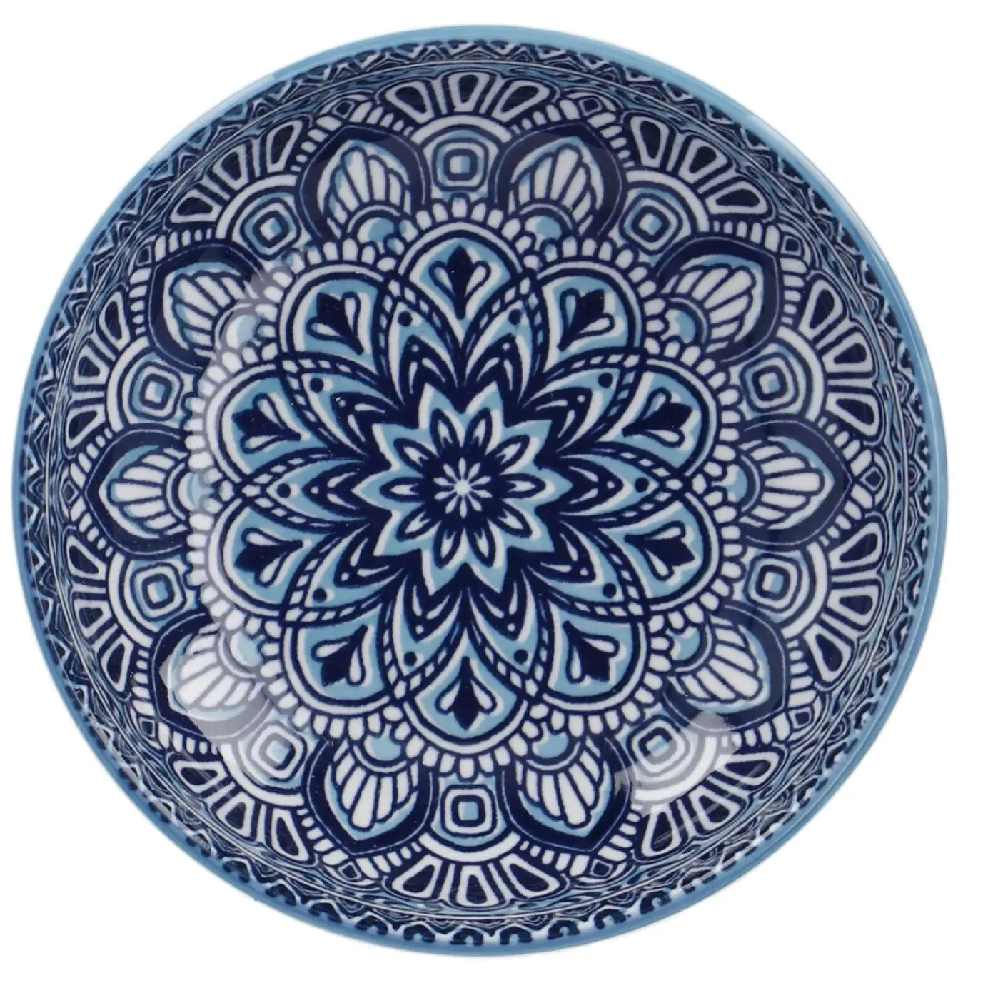 NANU-NANA Schale China, Flach, Blau/hellblau, 12 Cm