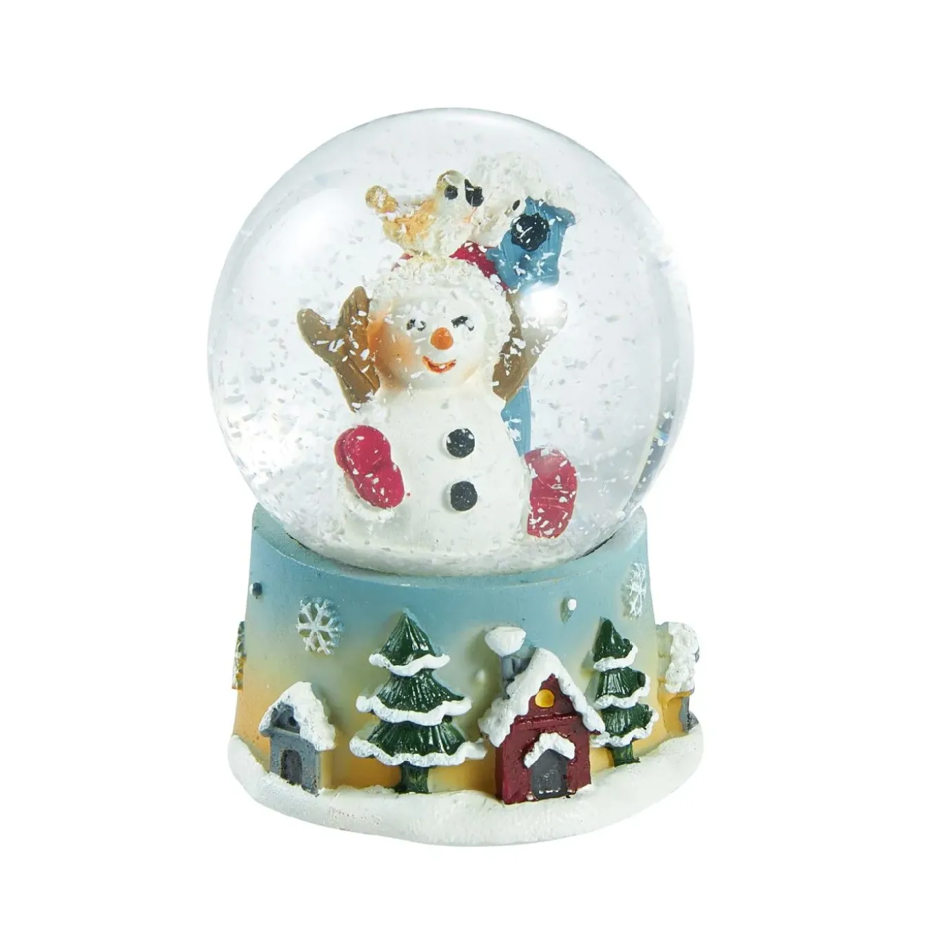 NANU-NANA Schneekugel Figur, Schneemann/Mütze, 4.5 X 6 Cm