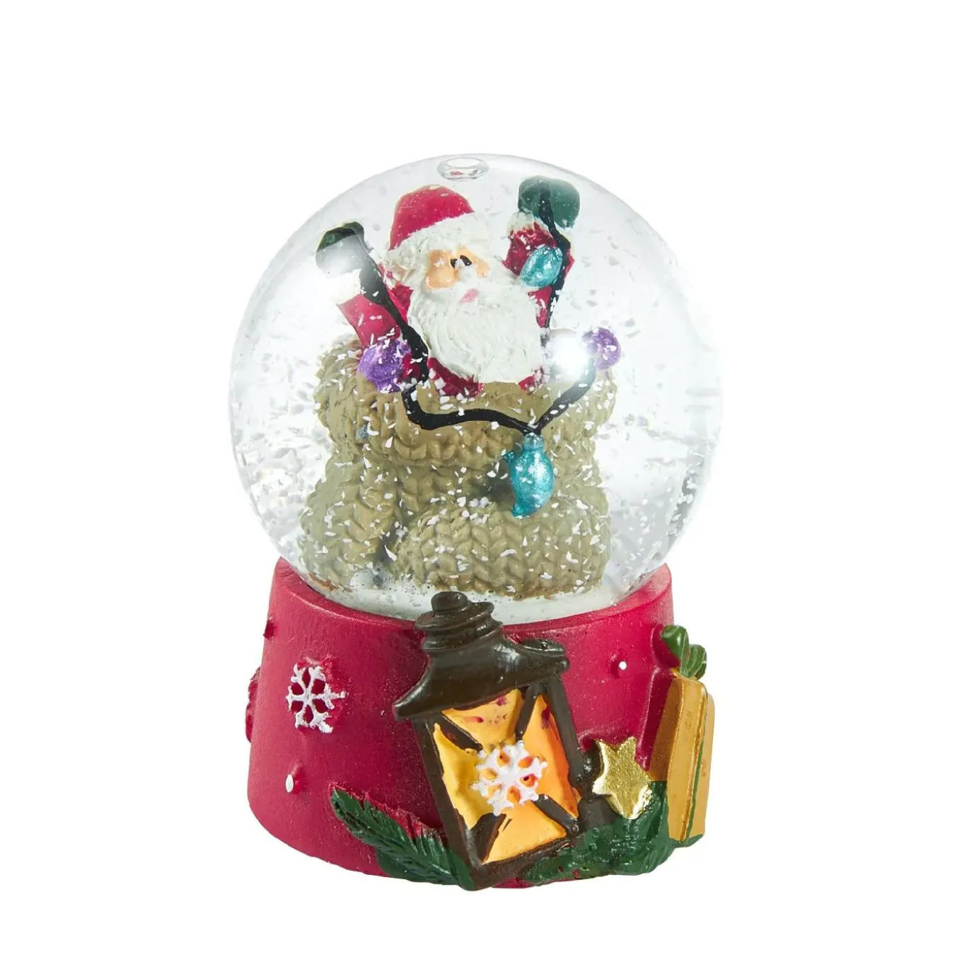 NANU-NANA Schneekugel Figur, Weihnachtsmann/Sack, 4.5 X 6 Cm