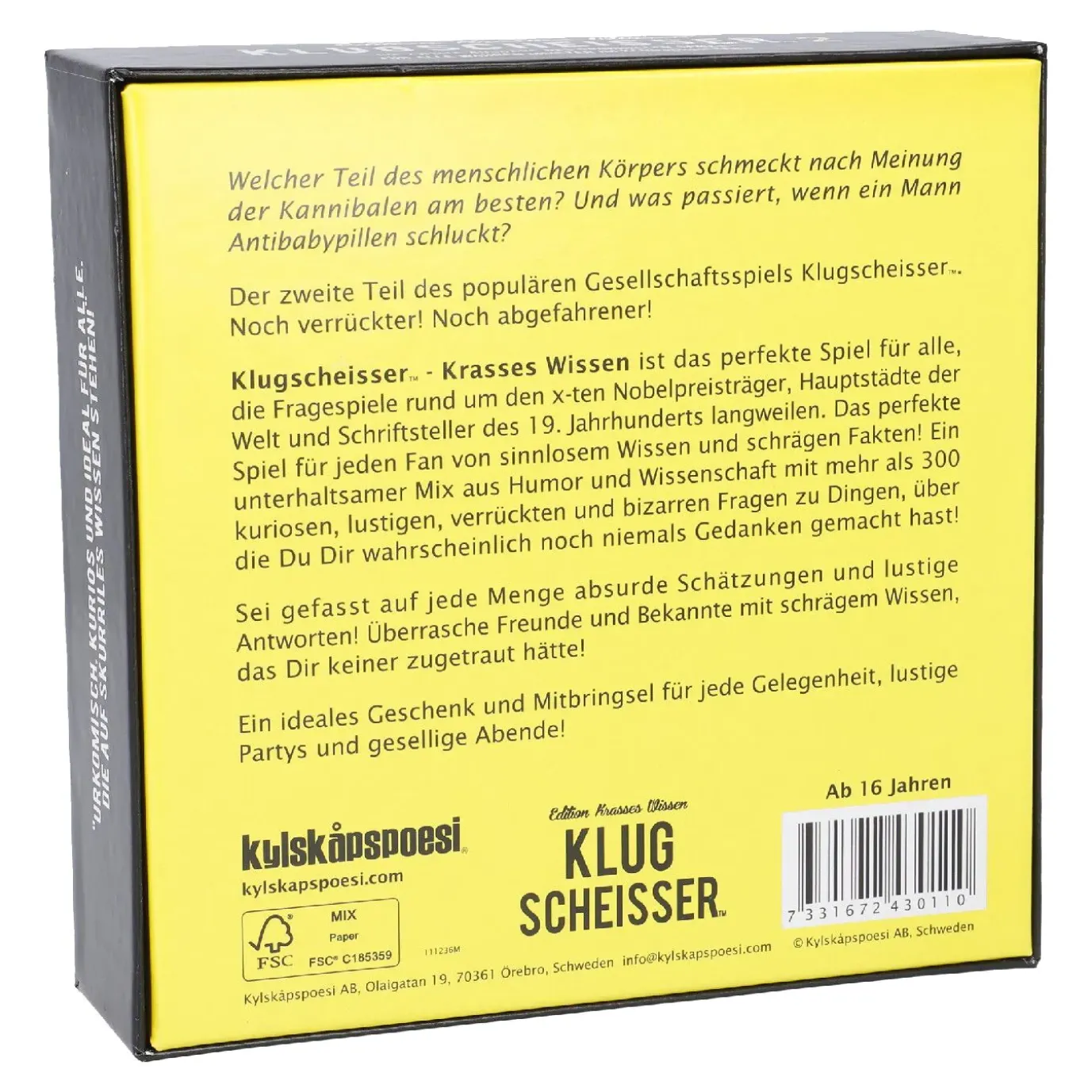 NANU-NANA Spiel Klugscheisser, Krasses Wissen