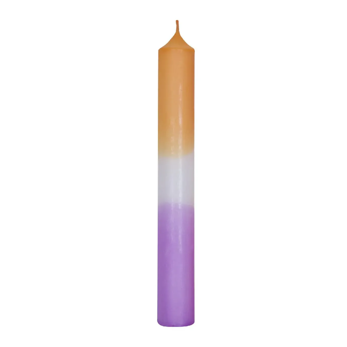 NANU-NANA Stabkerze Dip-Dye, Mandarin/lavendel, 18 Cm