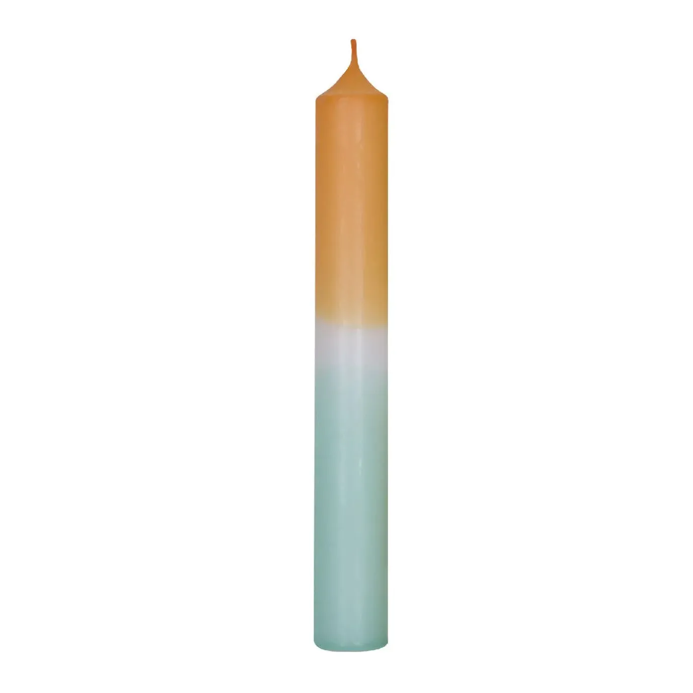 NANU-NANA Stabkerze Dip-Dye, Mandarin/mint, 18 Cm